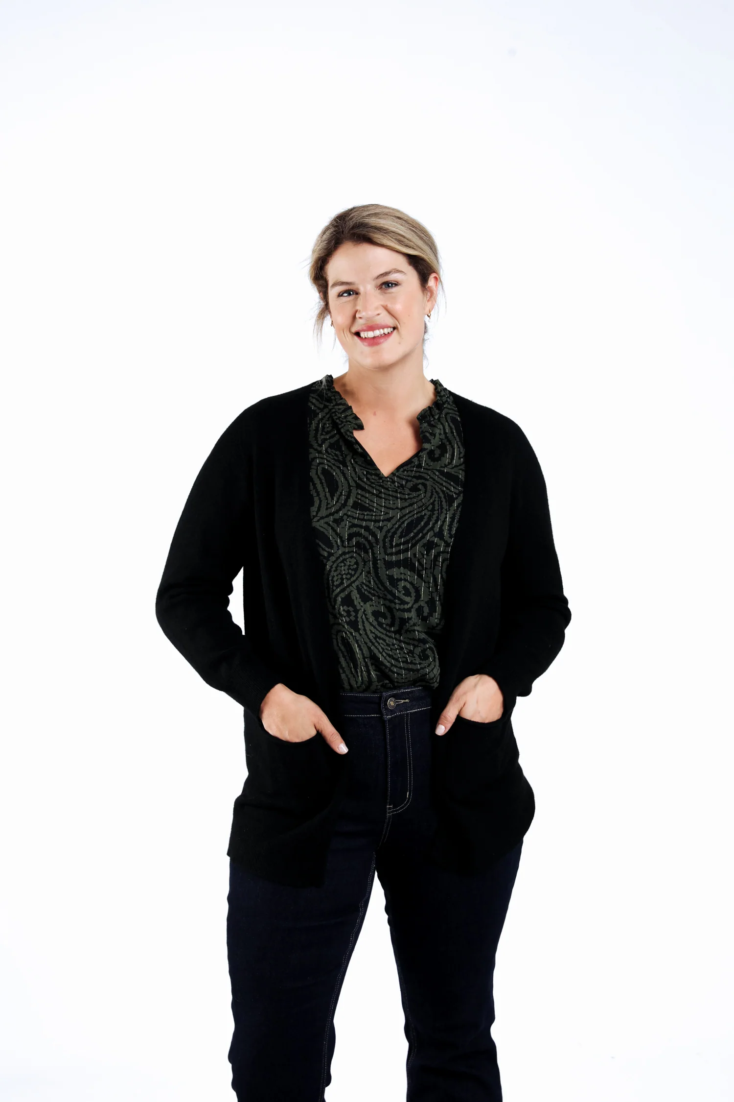 Cardigan en viscose uni