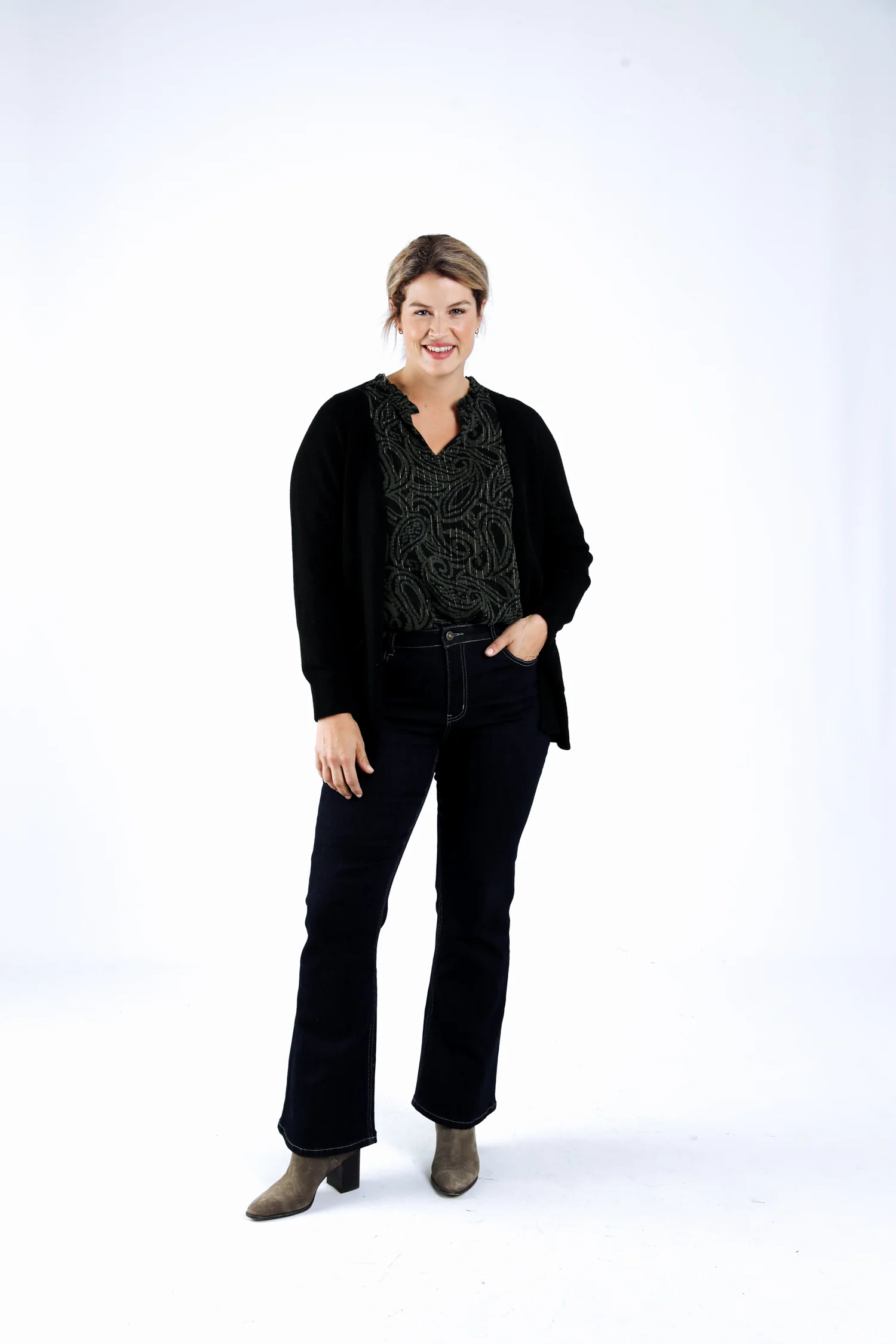 Cardigan en viscose uni - Image 7