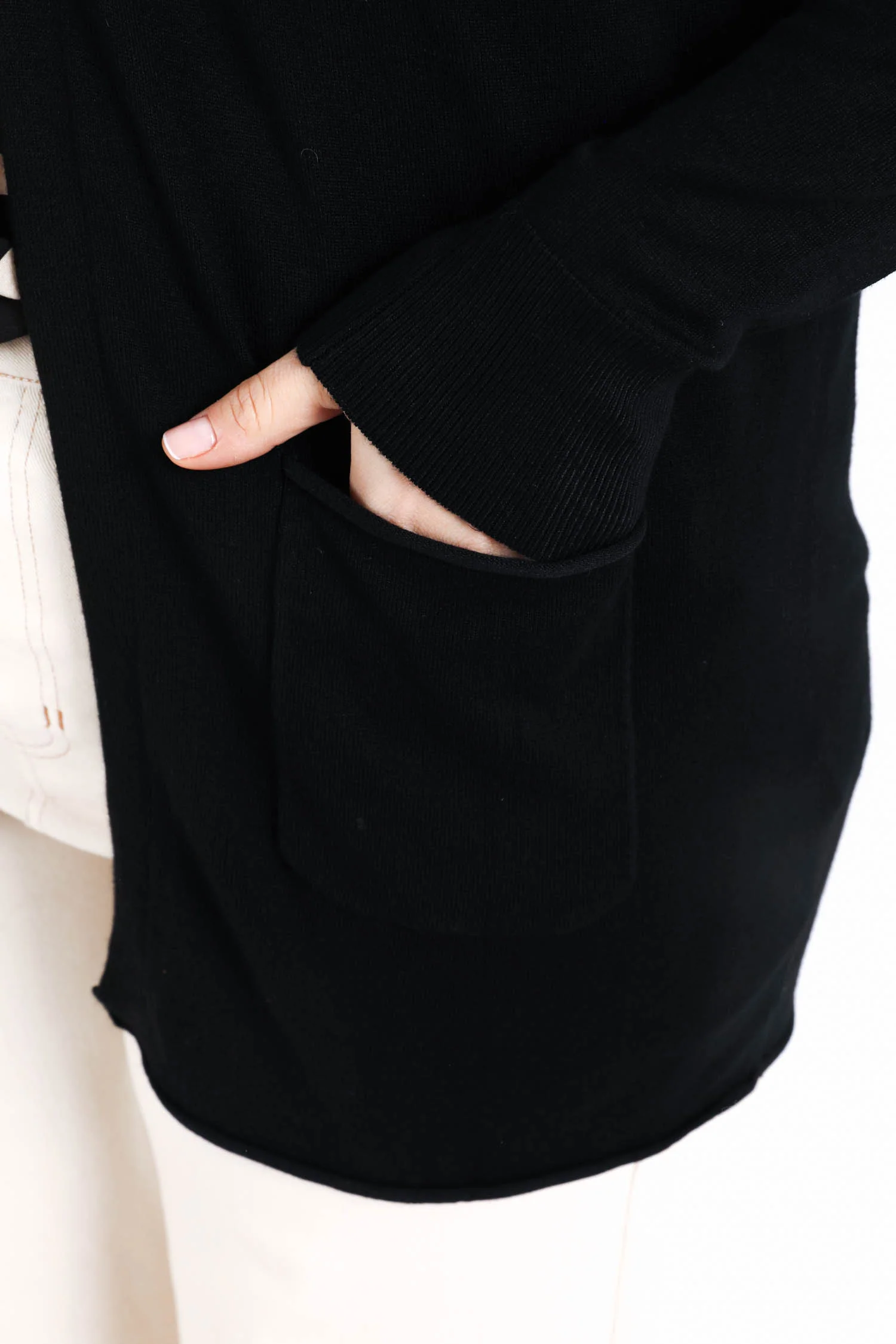 Cardigan fin en viscose uni - Image 6