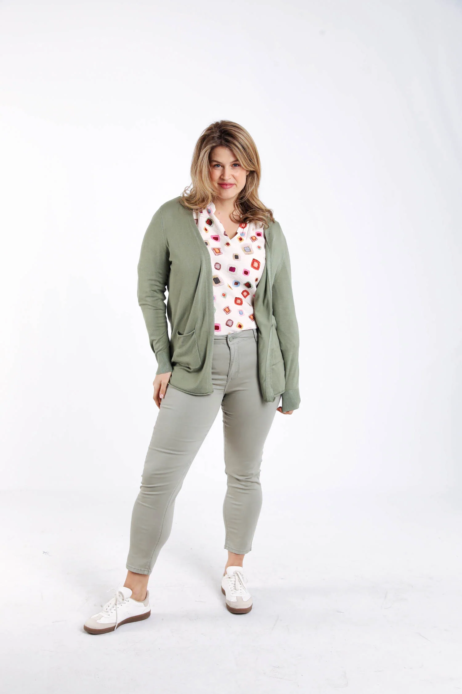 Cardigan fin en viscose uni - Image 8
