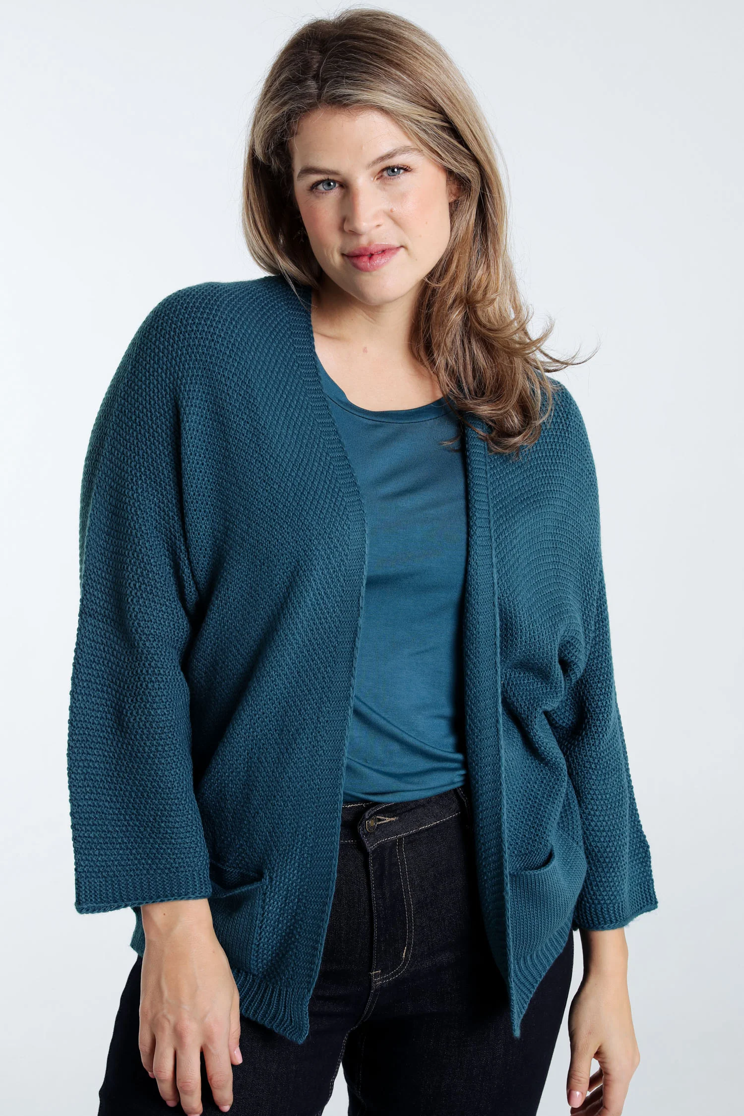 Cardigan point grain de riz