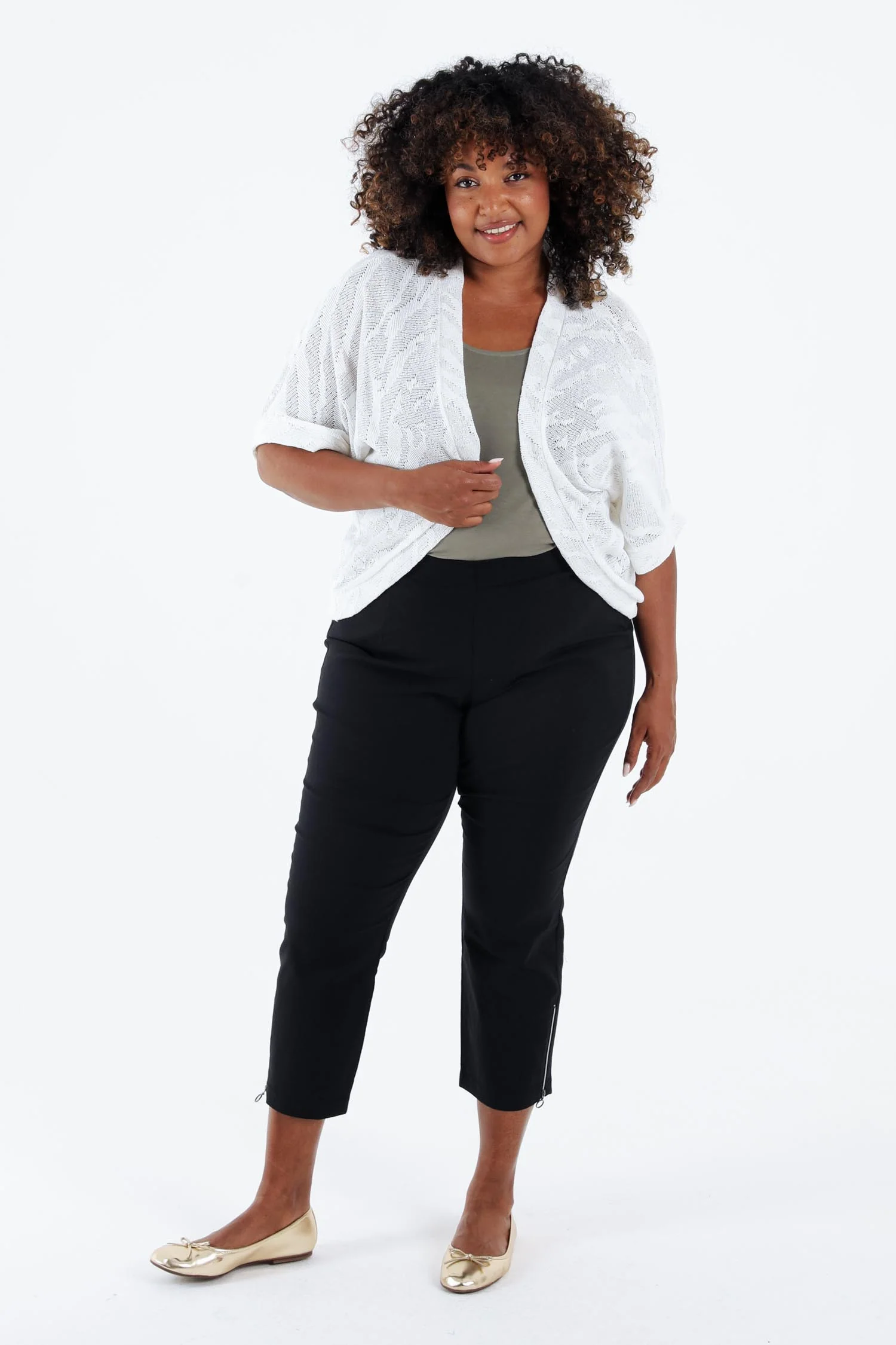 Cardigan uni en maille ajourée - Image 8