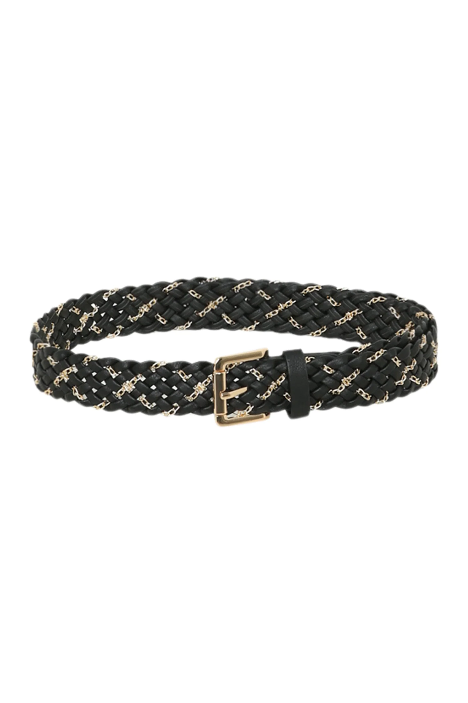 Ceinture tressée avec chaîne