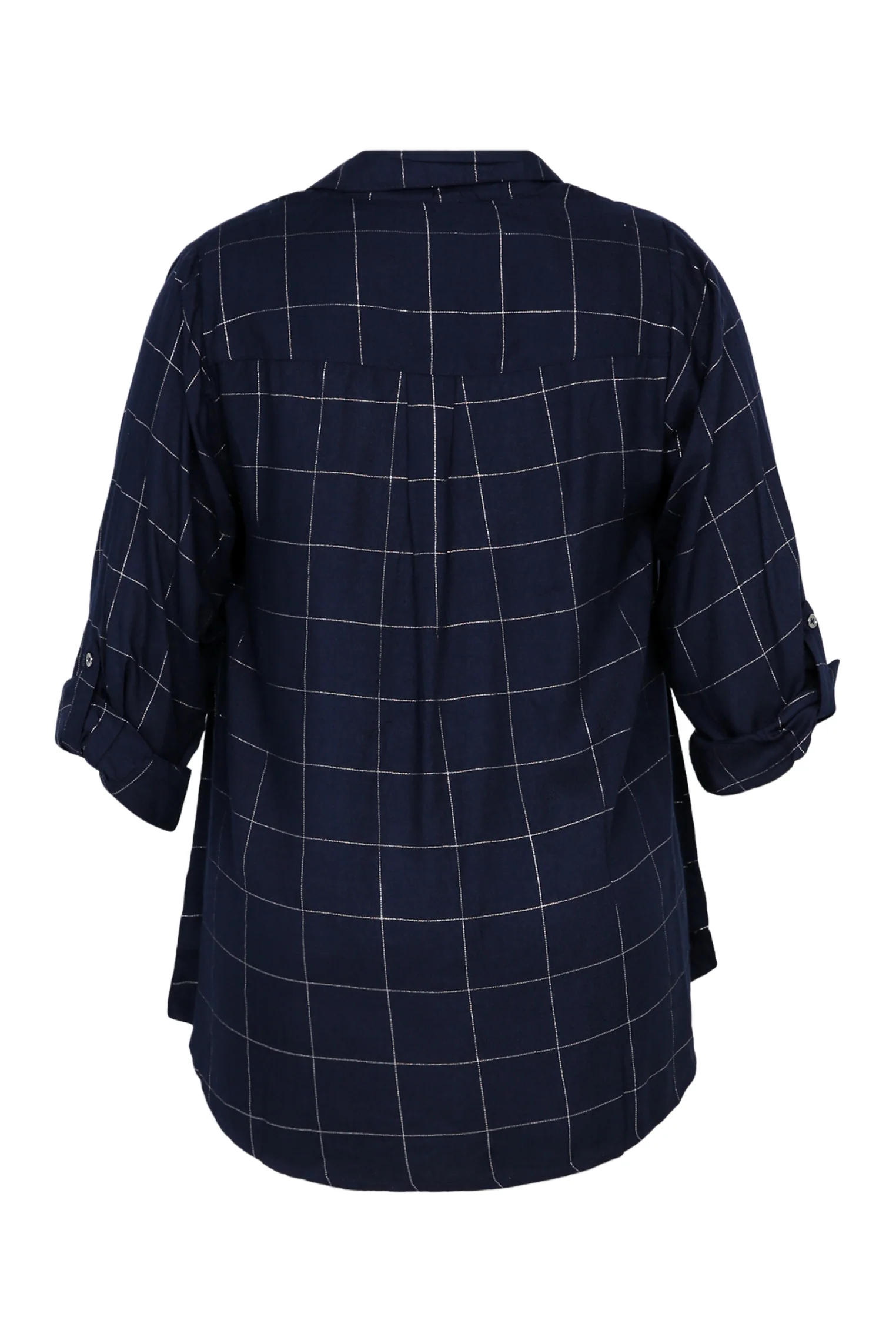 Chemise à carreaux brodée en viscose - Image 11