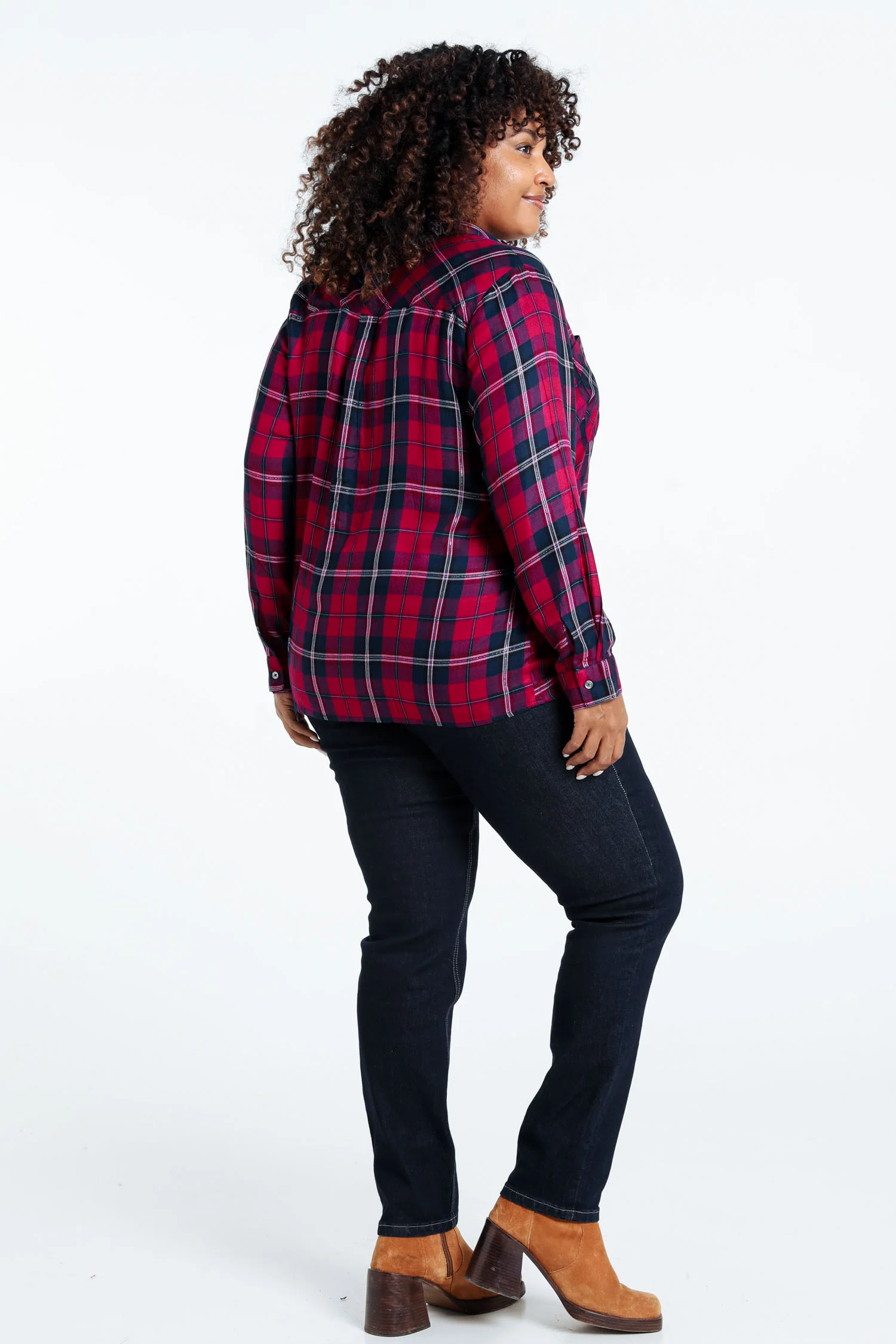 Chemise à carreaux en viscose - Image 2