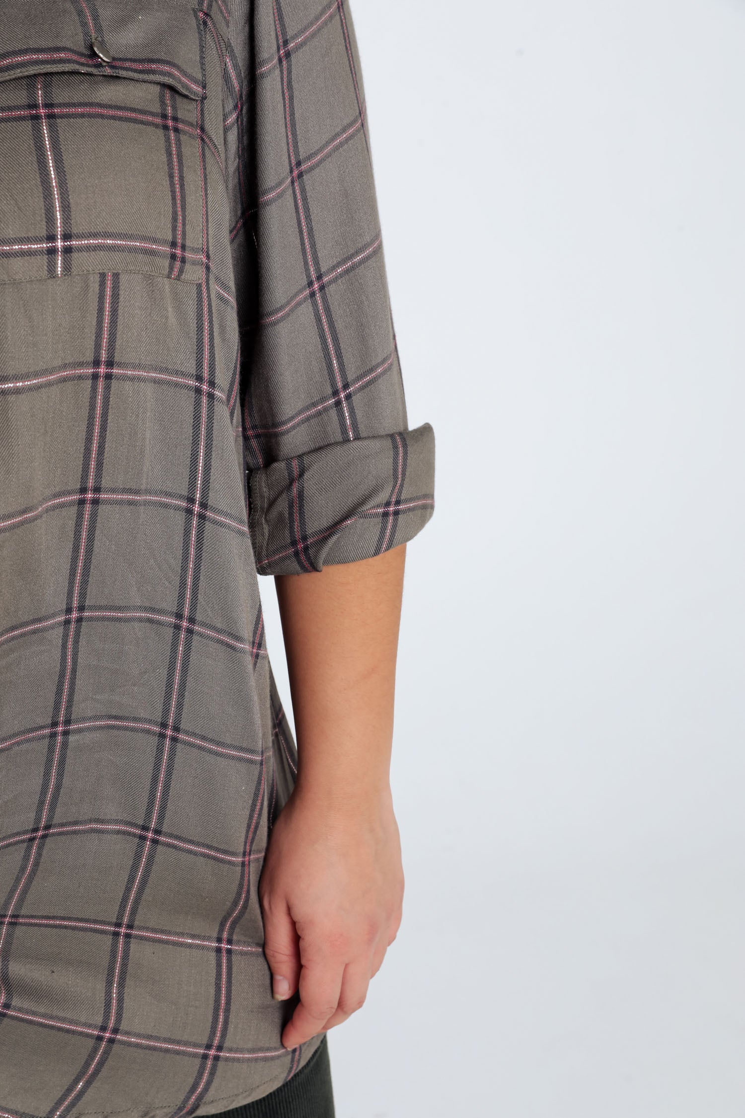 Chemise à carreaux en viscose - Image 5