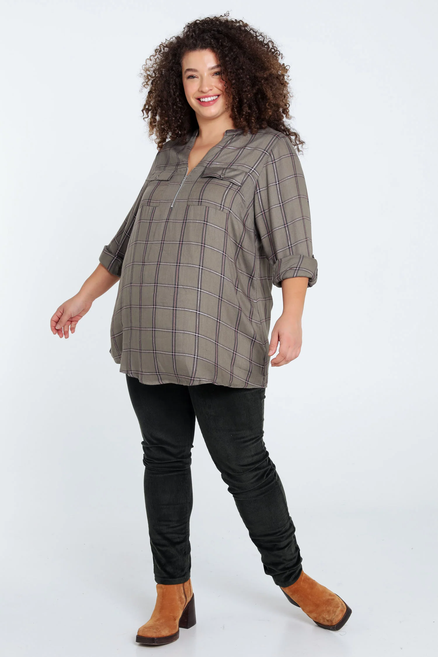 Chemise à carreaux en viscose - Image 7