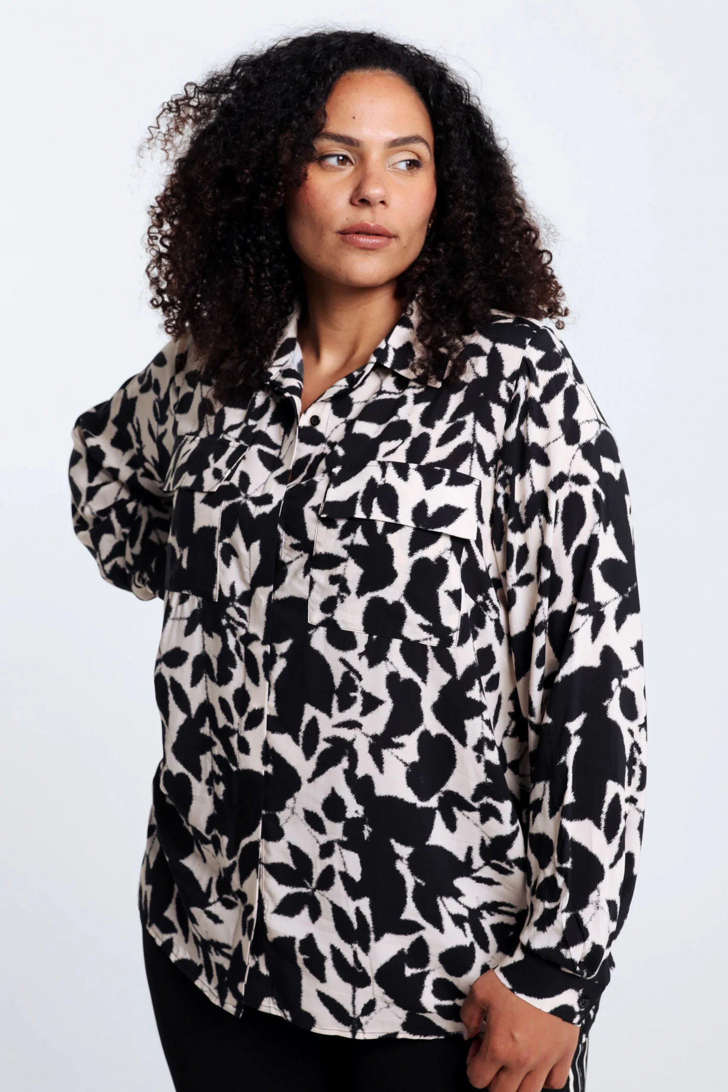 Chemise bicolore en viscose