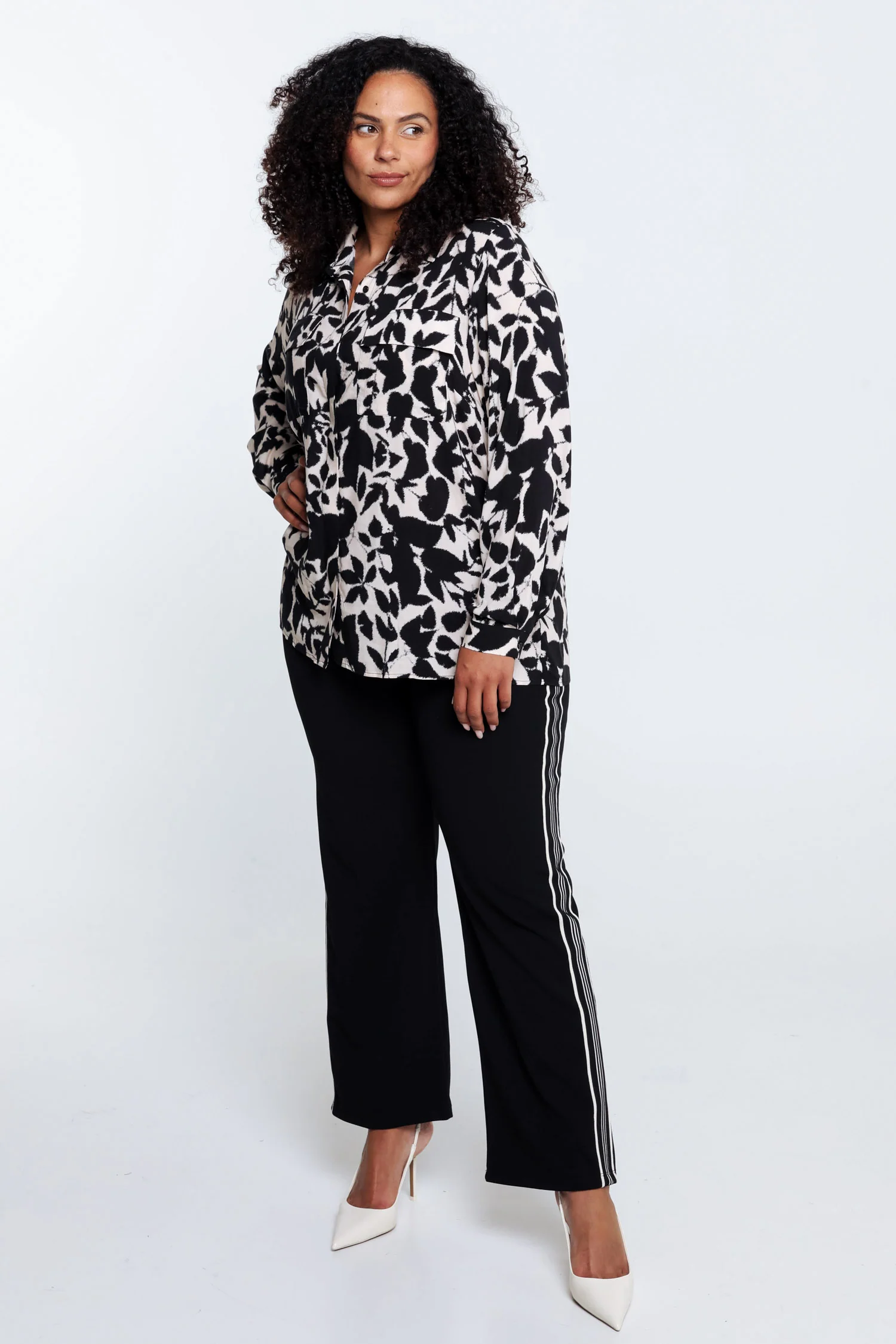 Chemise bicolore en viscose - Image 8