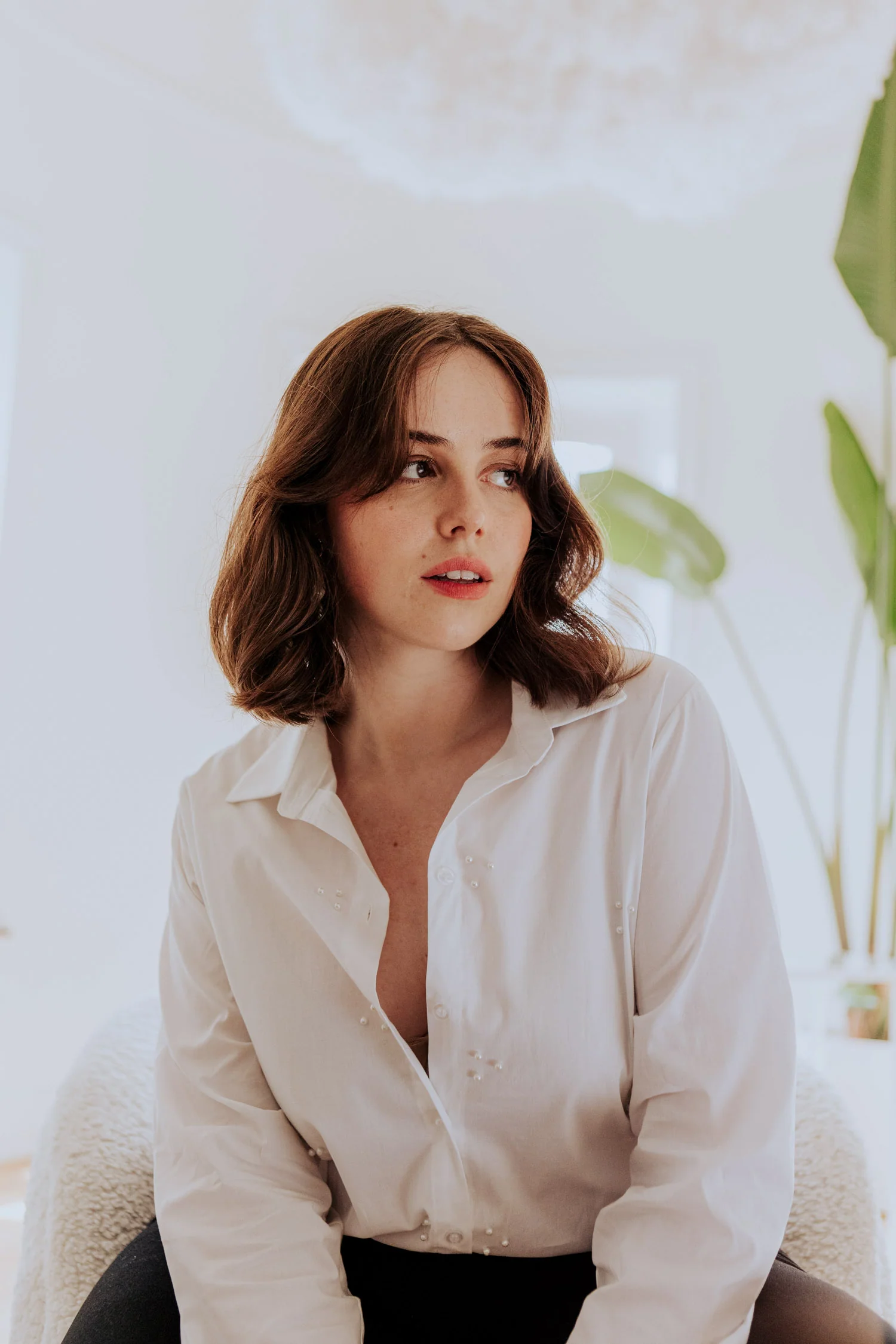 Chemise en coton avec perles