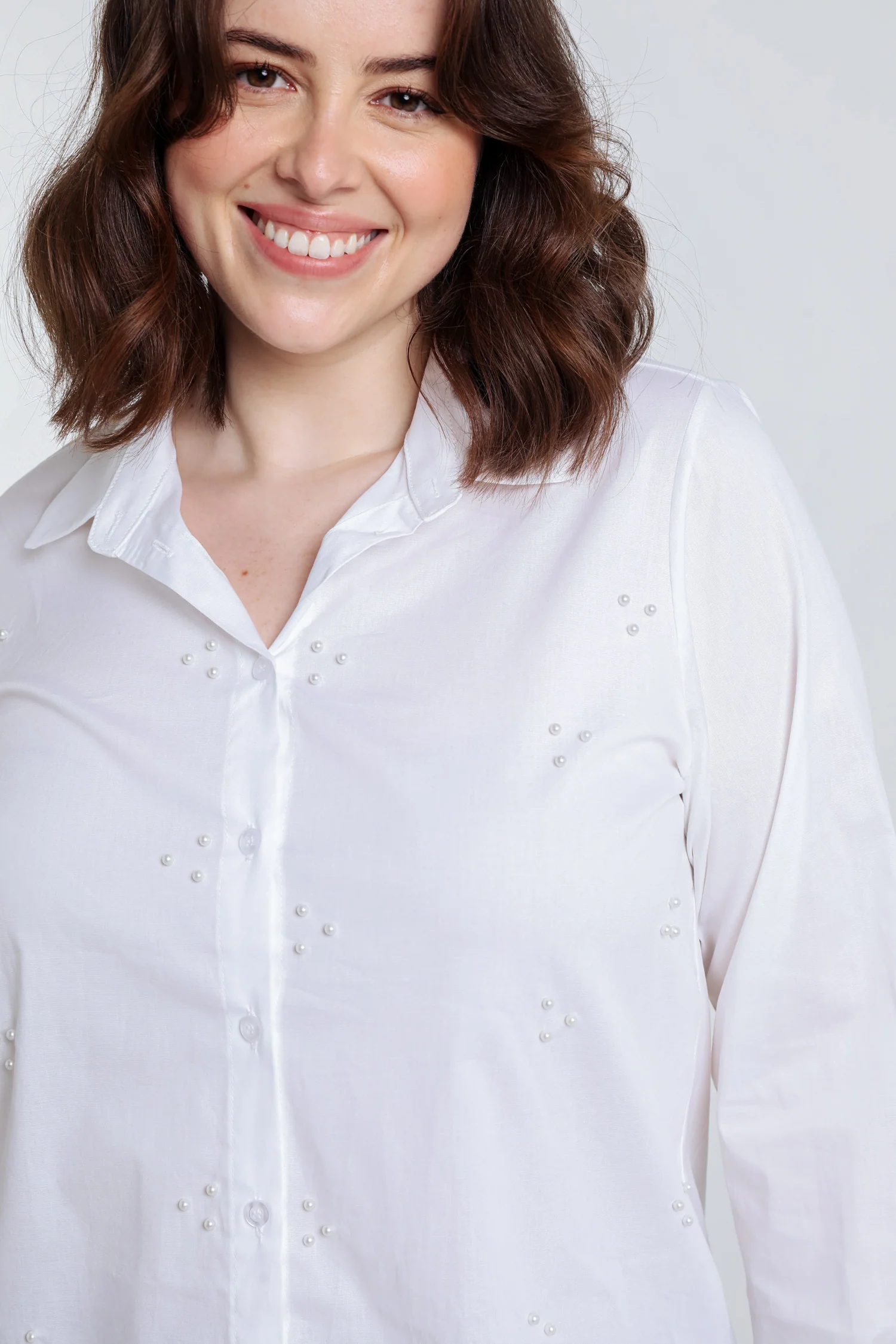 Chemise en coton avec perles - Image 8