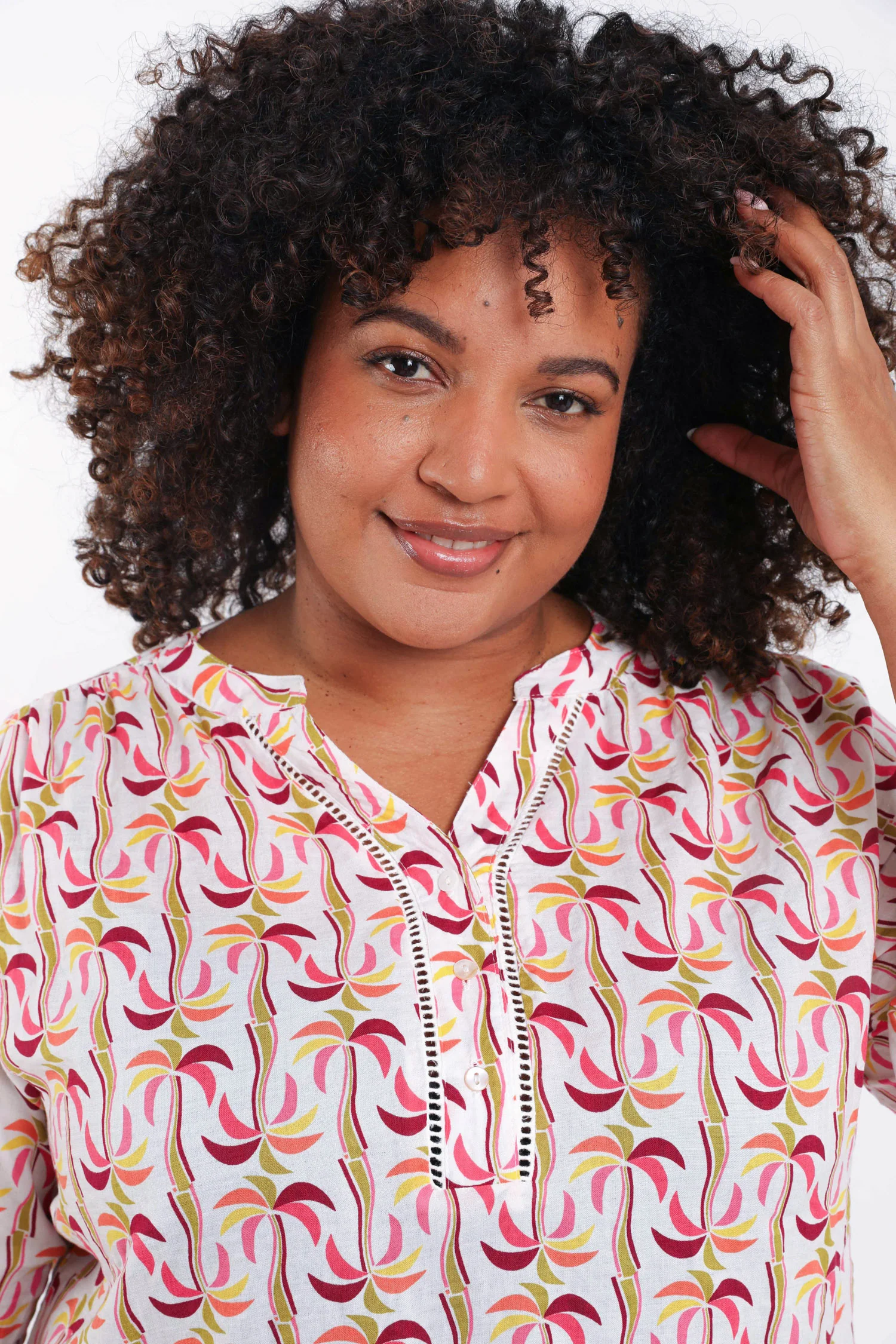 Chemise en coton et viscose imprimé palmiers - Image 2