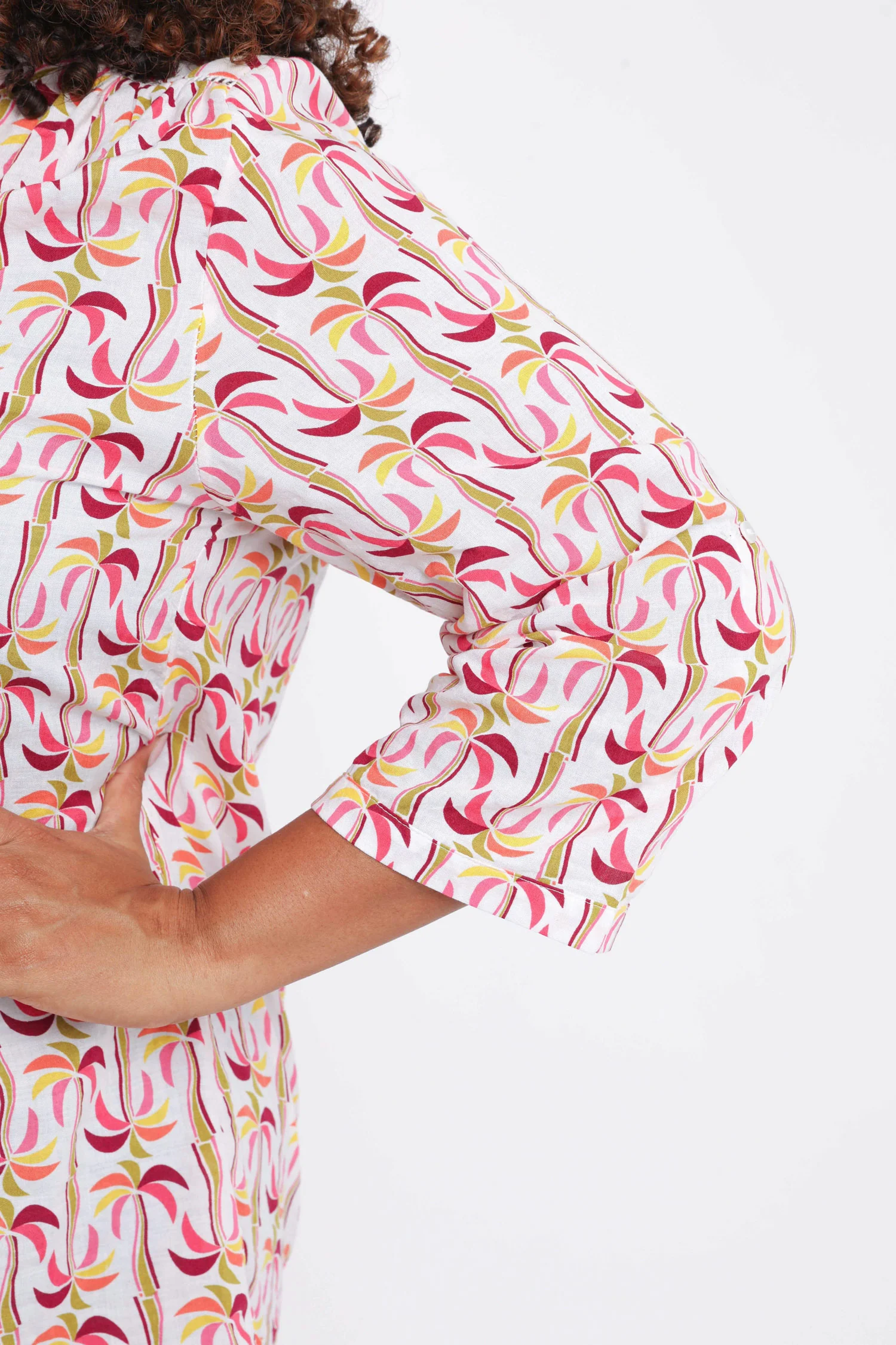 Chemise en coton et viscose imprimé palmiers - Image 4