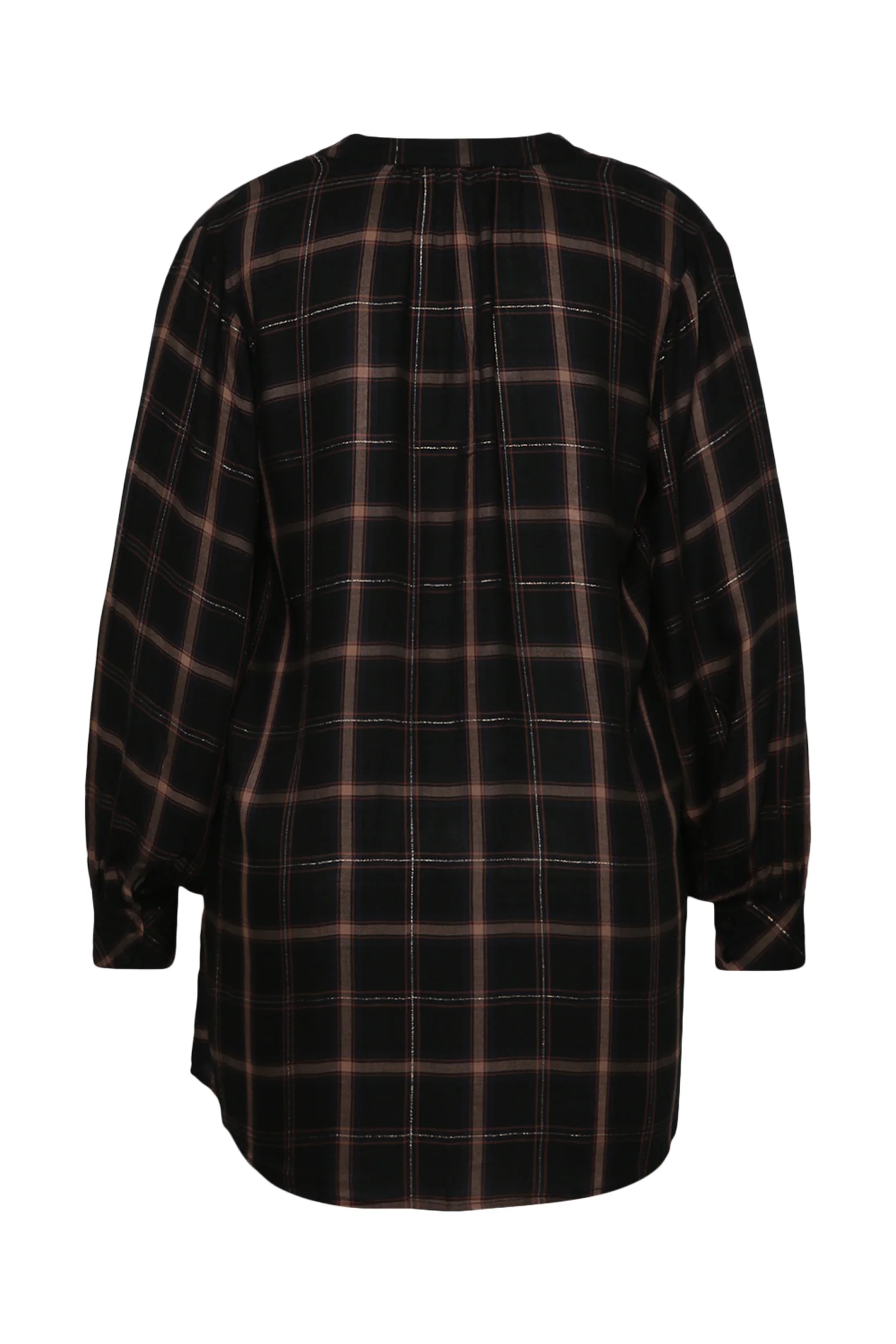 Chemise en viscose à carreaux avec lurex - Image 7