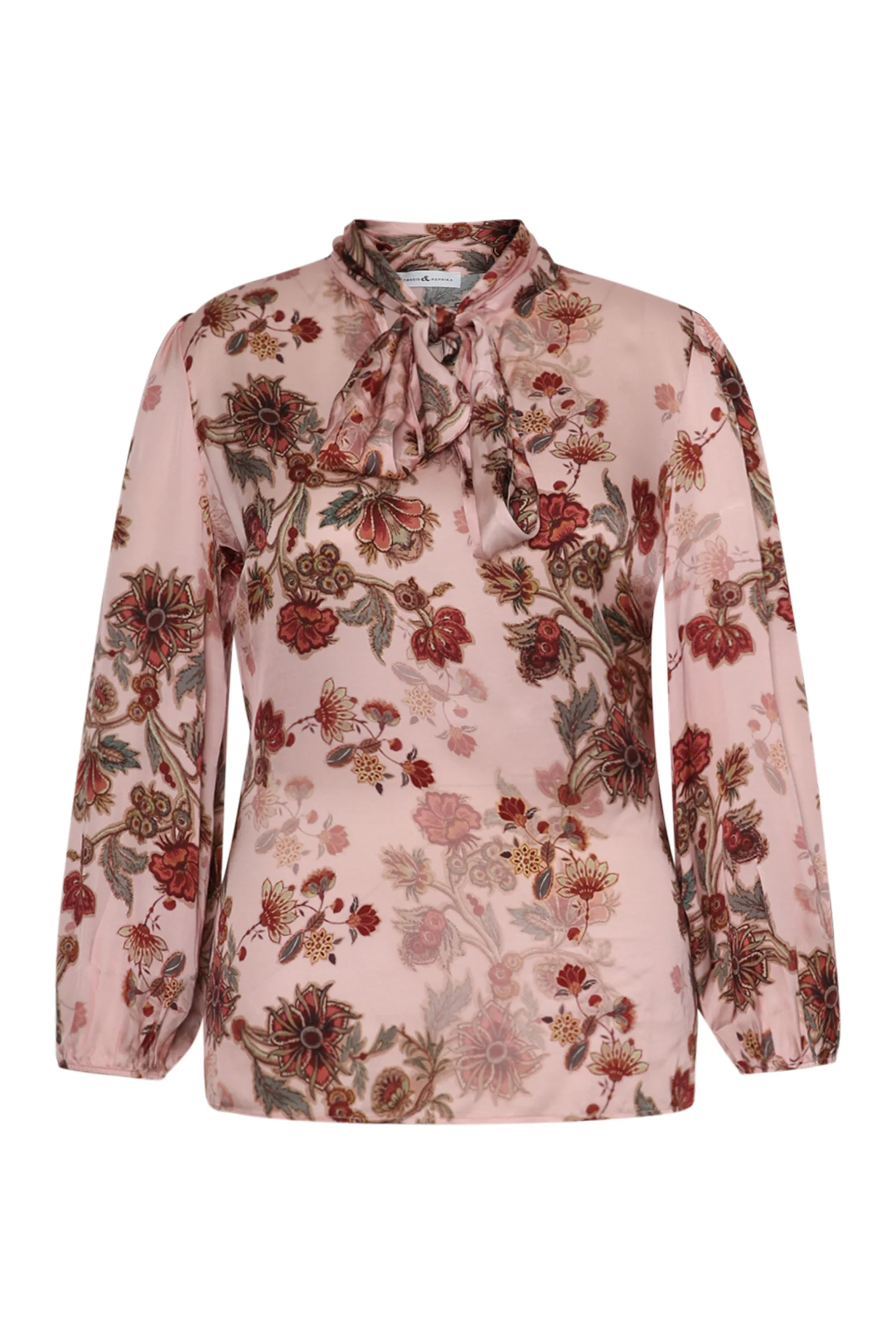 Chemise en viscose avec lavalière imprimé fleurs - Image 7
