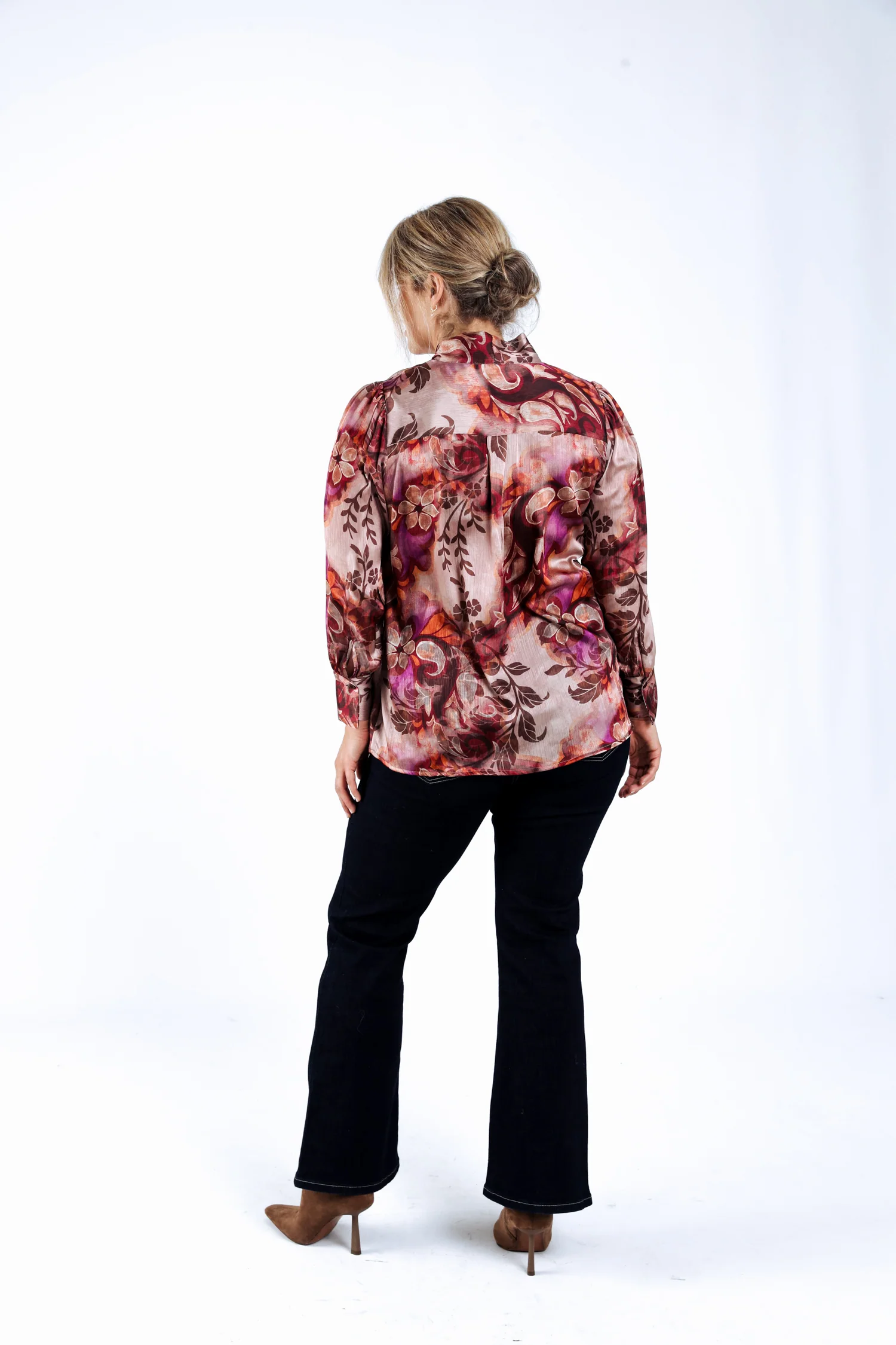 Chemise lavallière imprimé cachemire flou - Image 2
