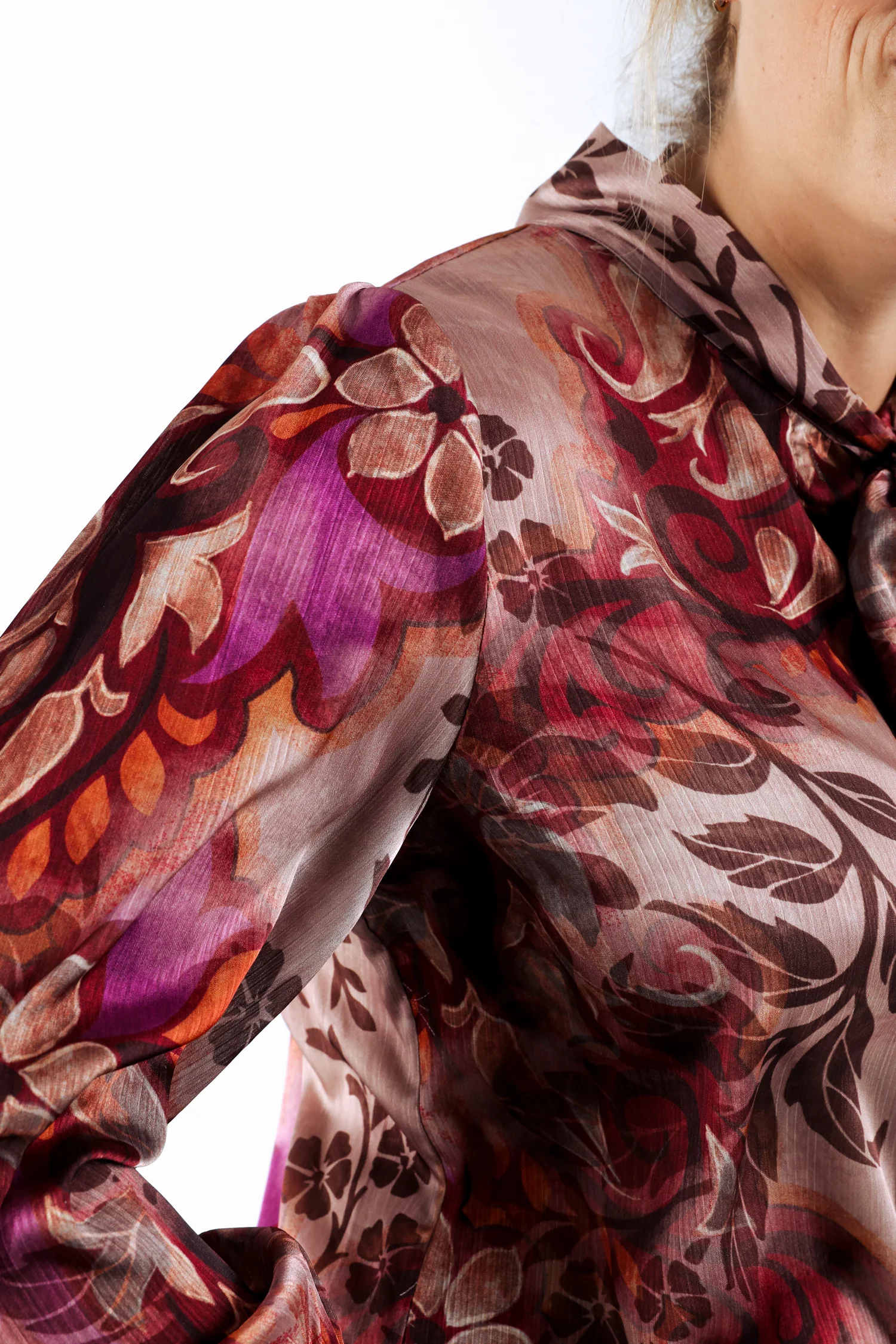 Chemise lavallière imprimé cachemire flou - Image 5