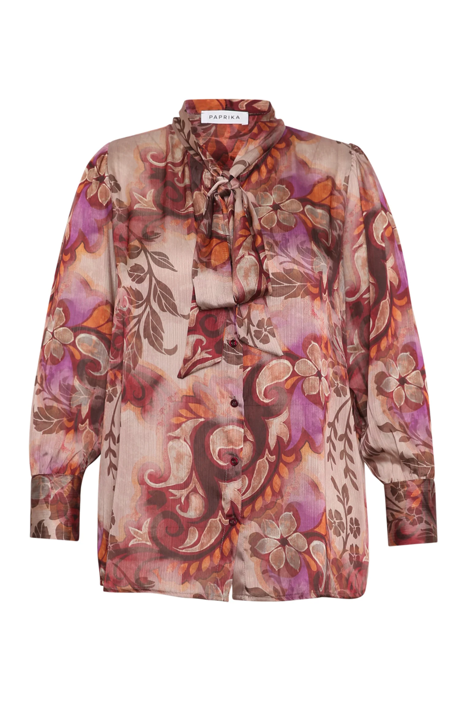 Chemise lavallière imprimé cachemire flou - Image 8