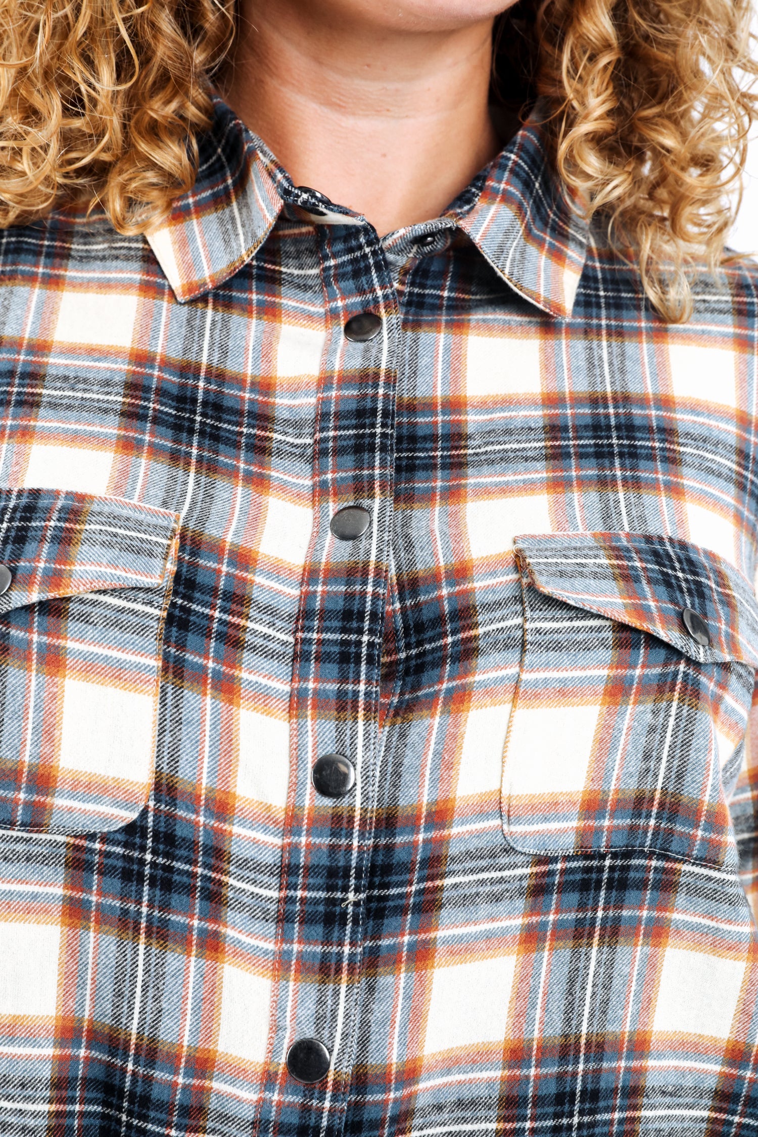 Chemise longue en coton à carreaux - Image 3