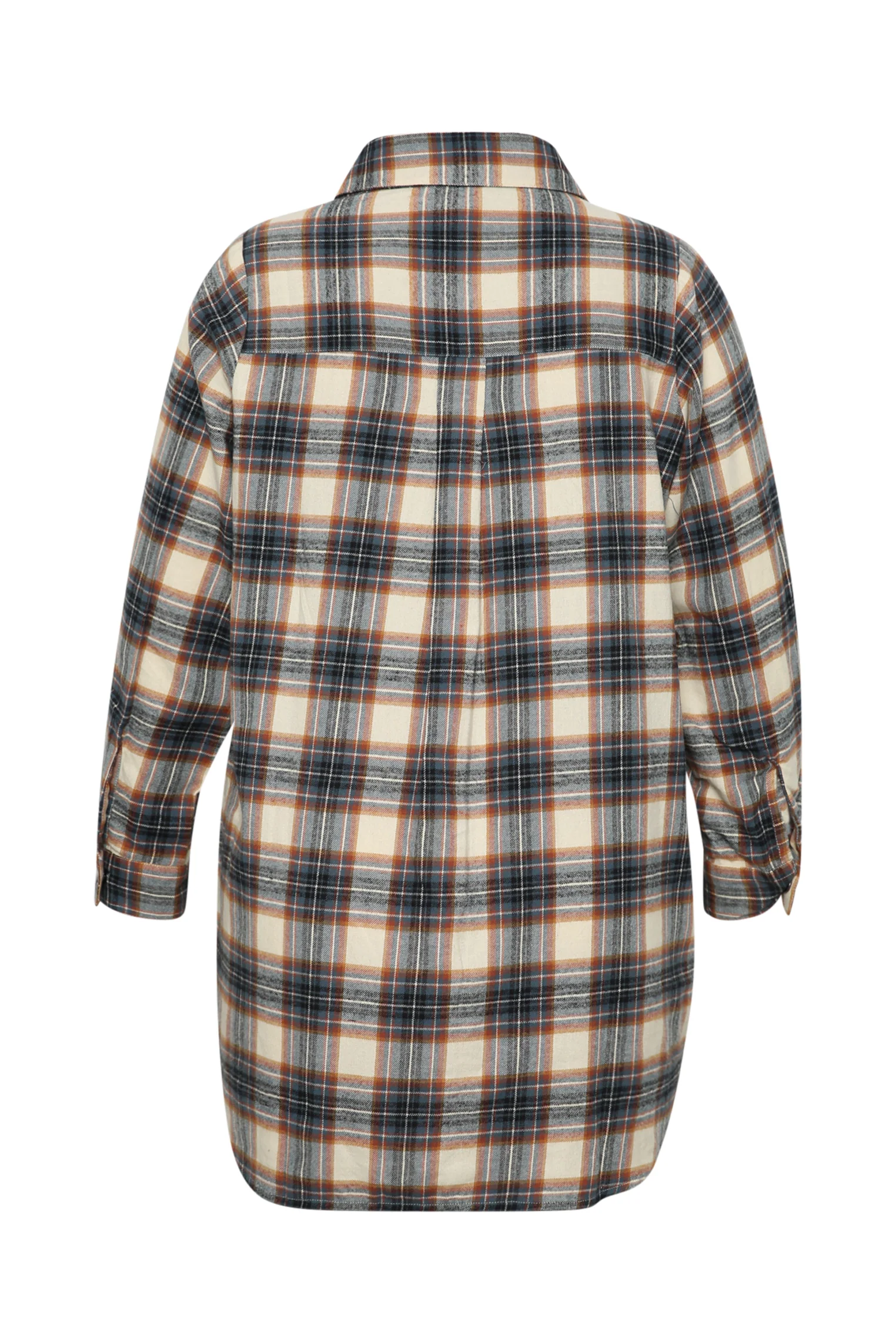 Chemise longue en coton à carreaux - Image 9
