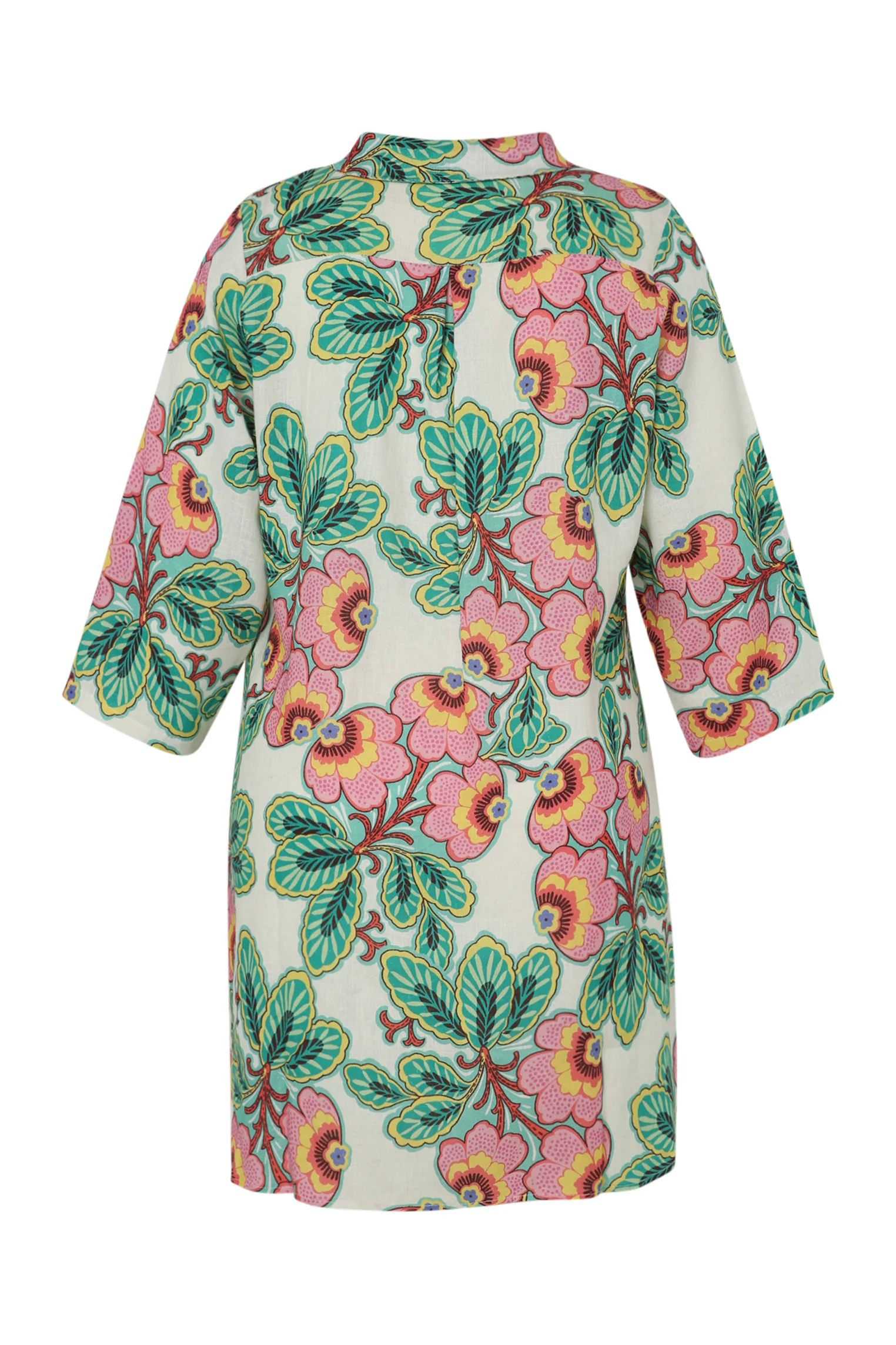 Chemise longue en lin et viscose imprimé fleuri - Image 11