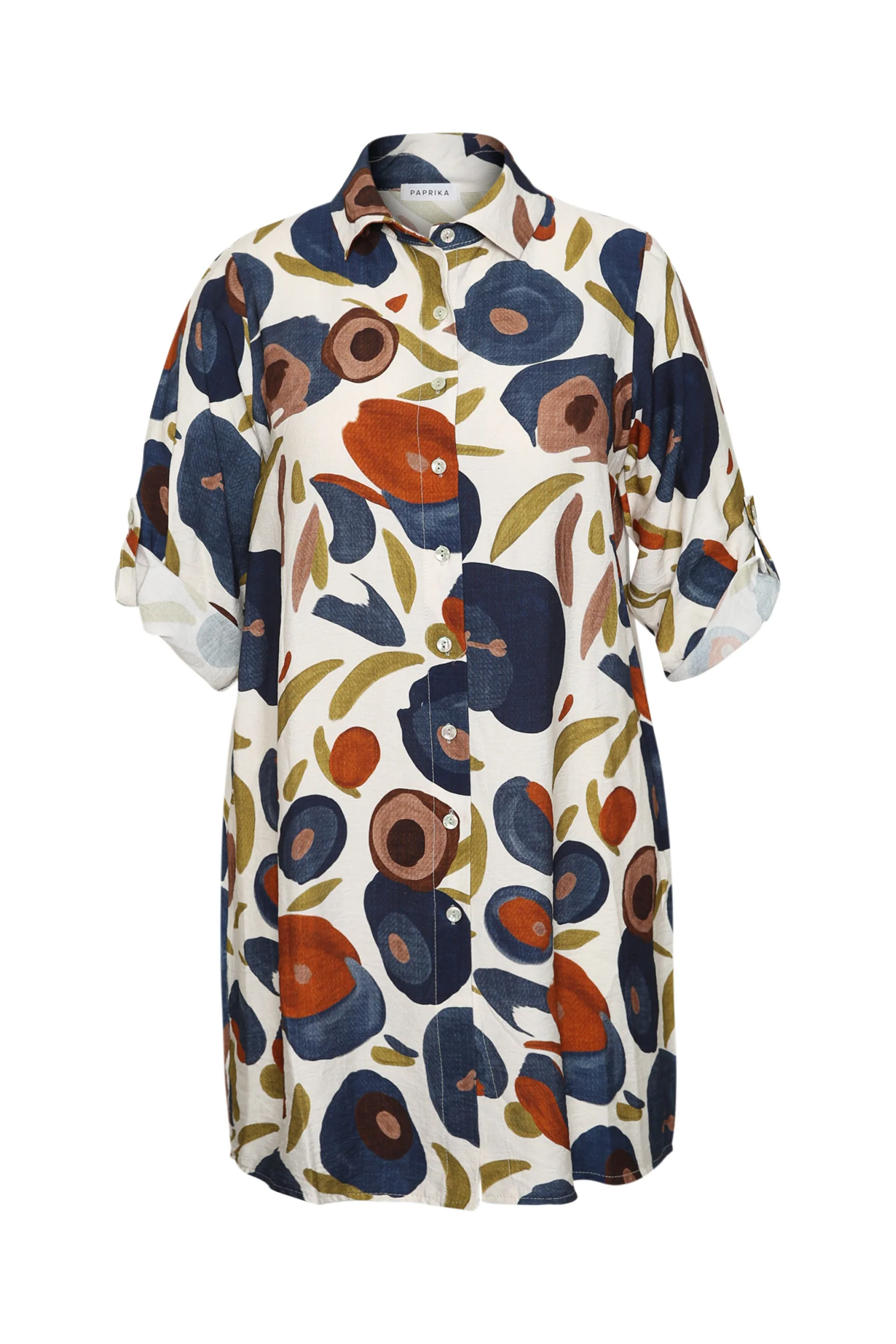 Chemise longue en viscose imprimé coquelicots - Image 10