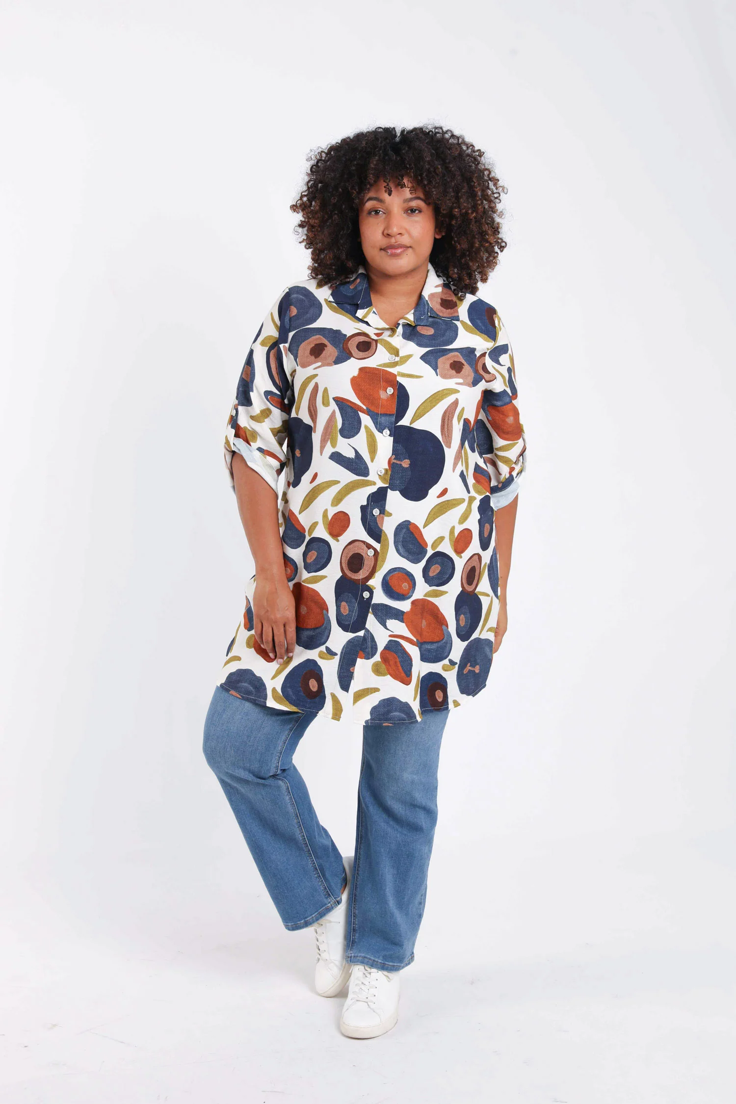 Chemise longue en viscose imprimé coquelicots - Image 8