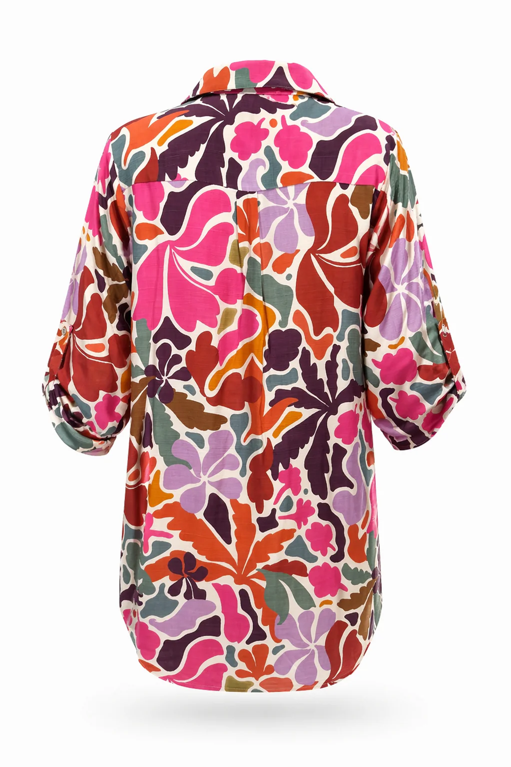 Chemise longue en viscose imprimé floral - Image 11