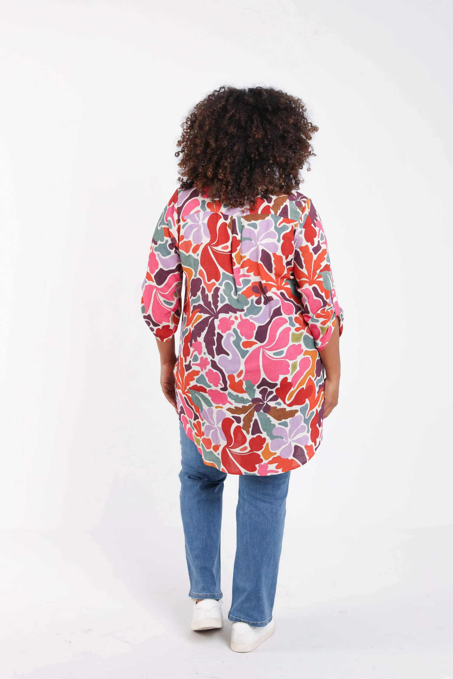 Chemise longue en viscose imprimé floral - Image 2