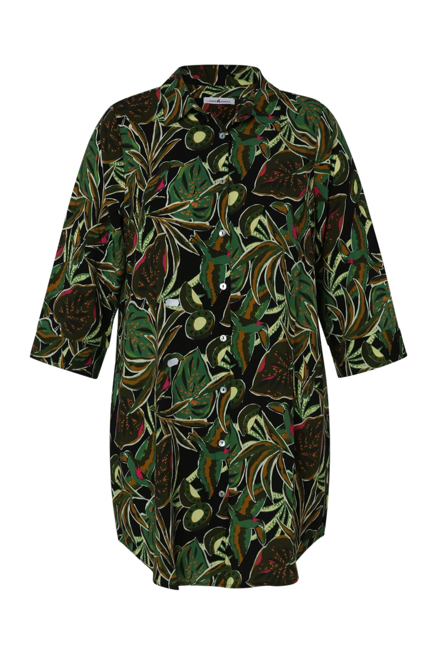 Chemise longue en viscose imprimé jungle - Image 2