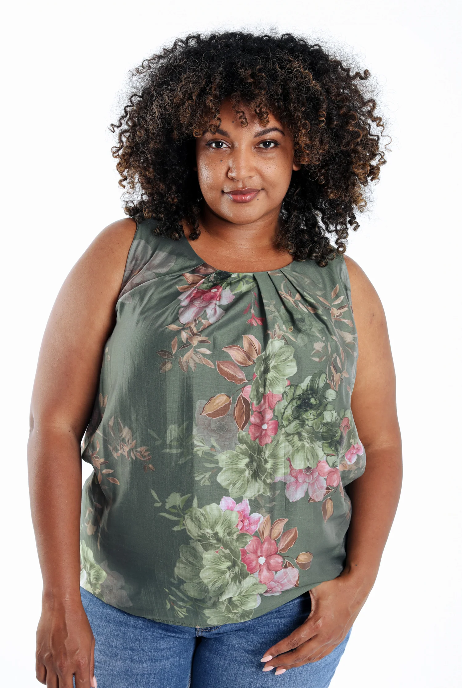 Débardeur en viscose imprimé fleuri