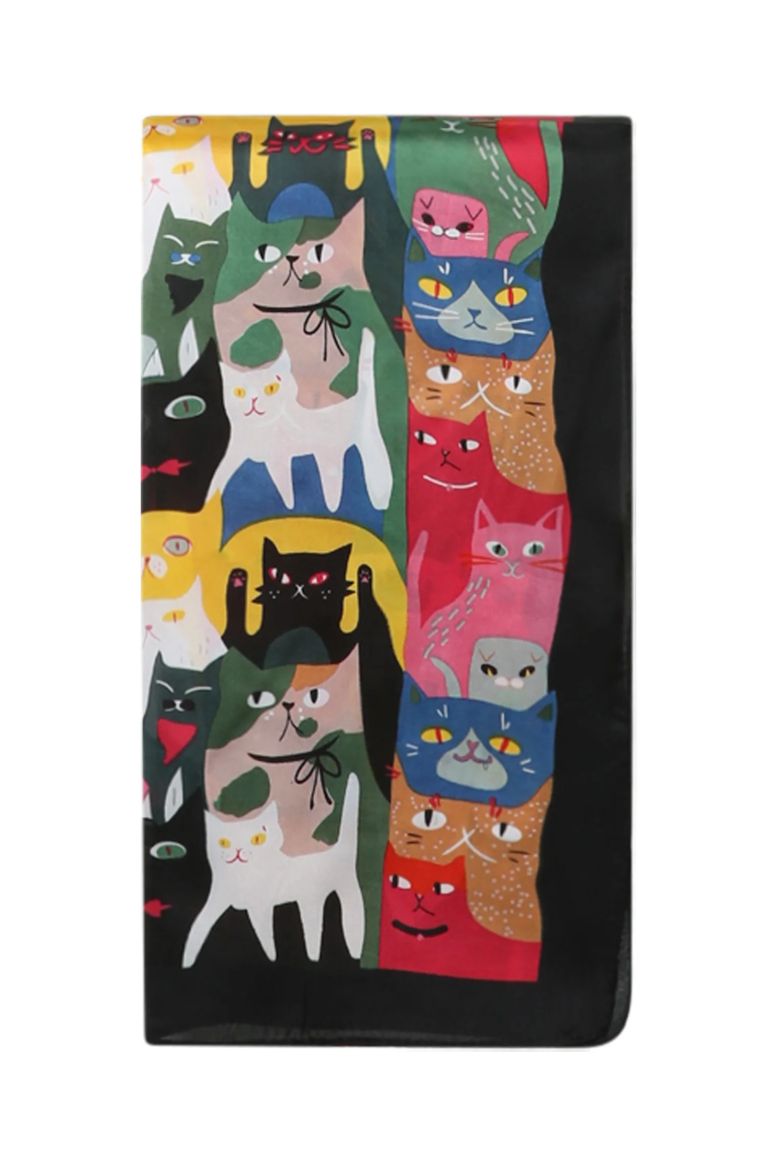 Foulard carré imprimé chats