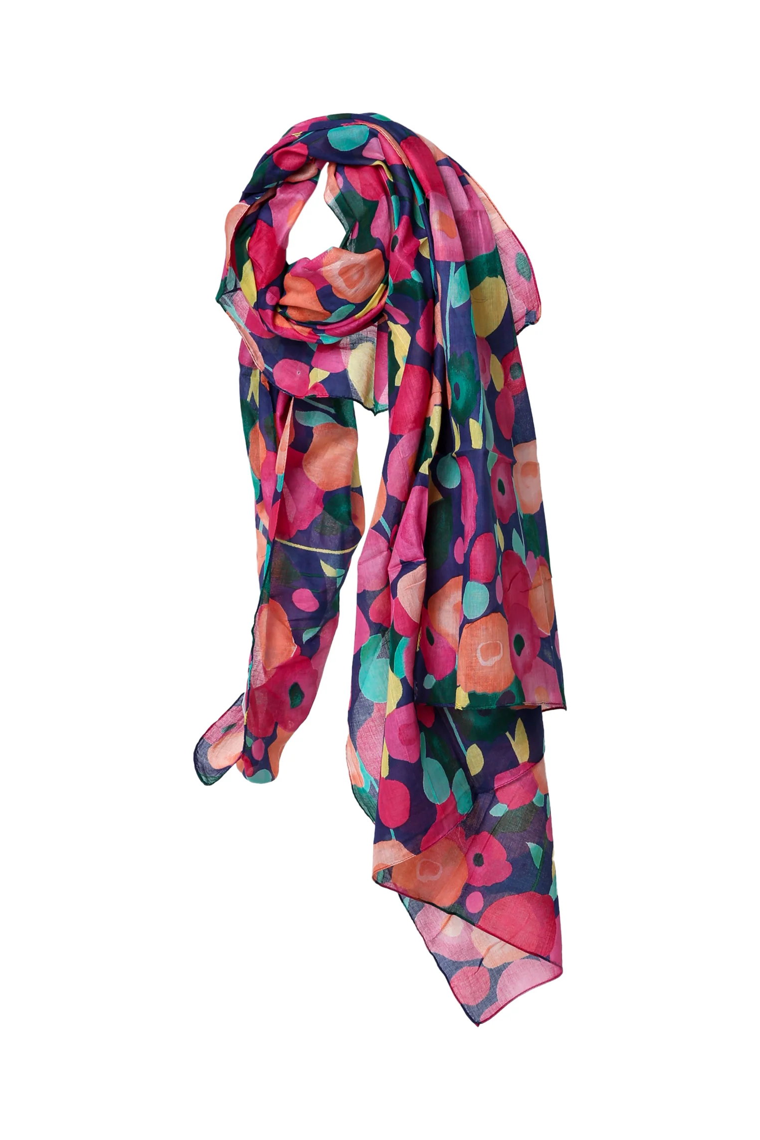 Foulard en coton imprimé pivoines - Image 2