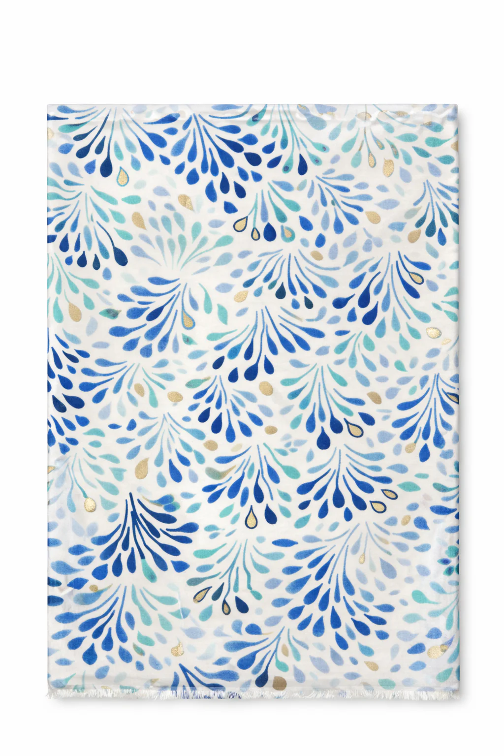 Foulard en viscose et coton imprimé gouttes avec foil