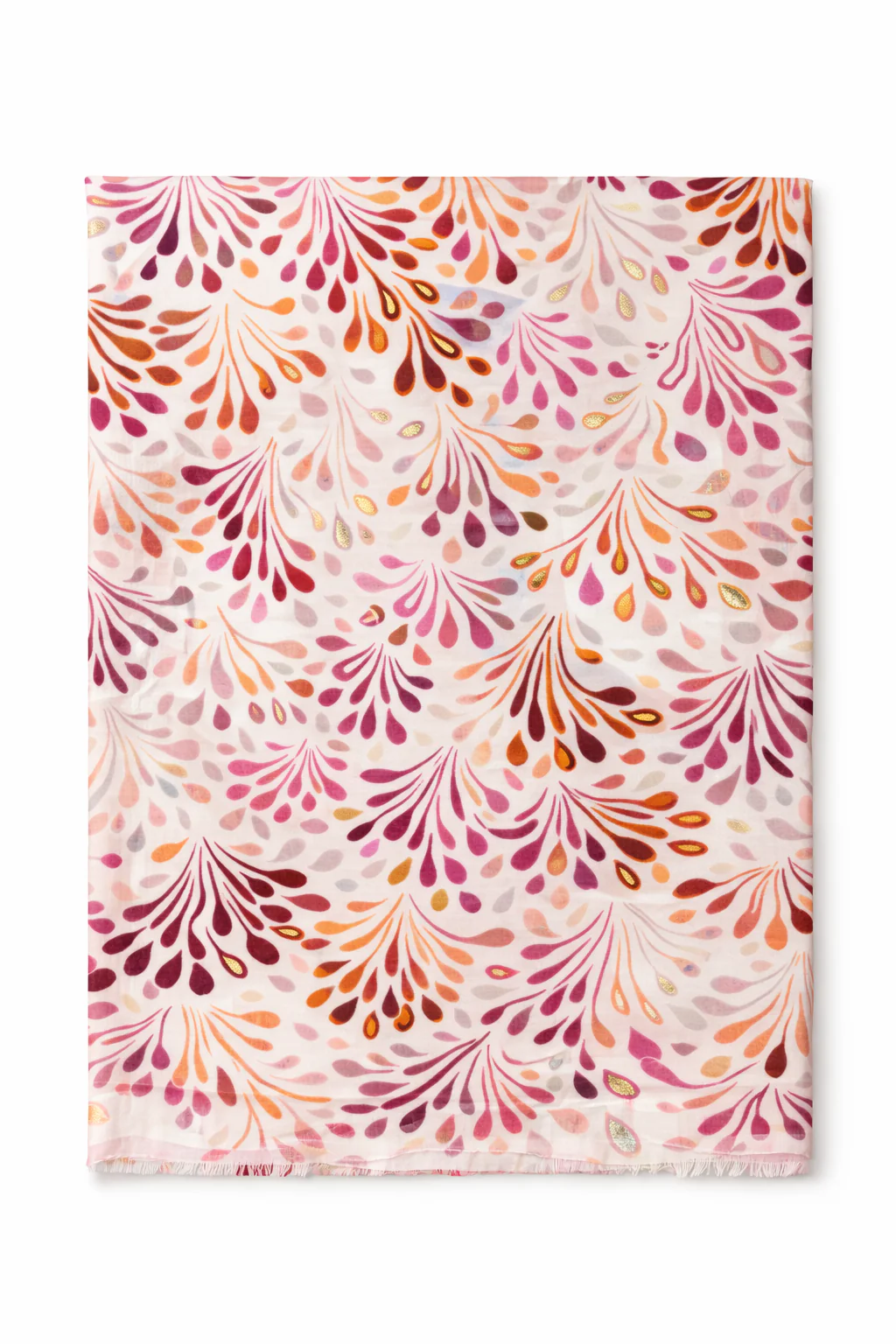 Foulard en viscose et coton imprimé gouttes avec foil