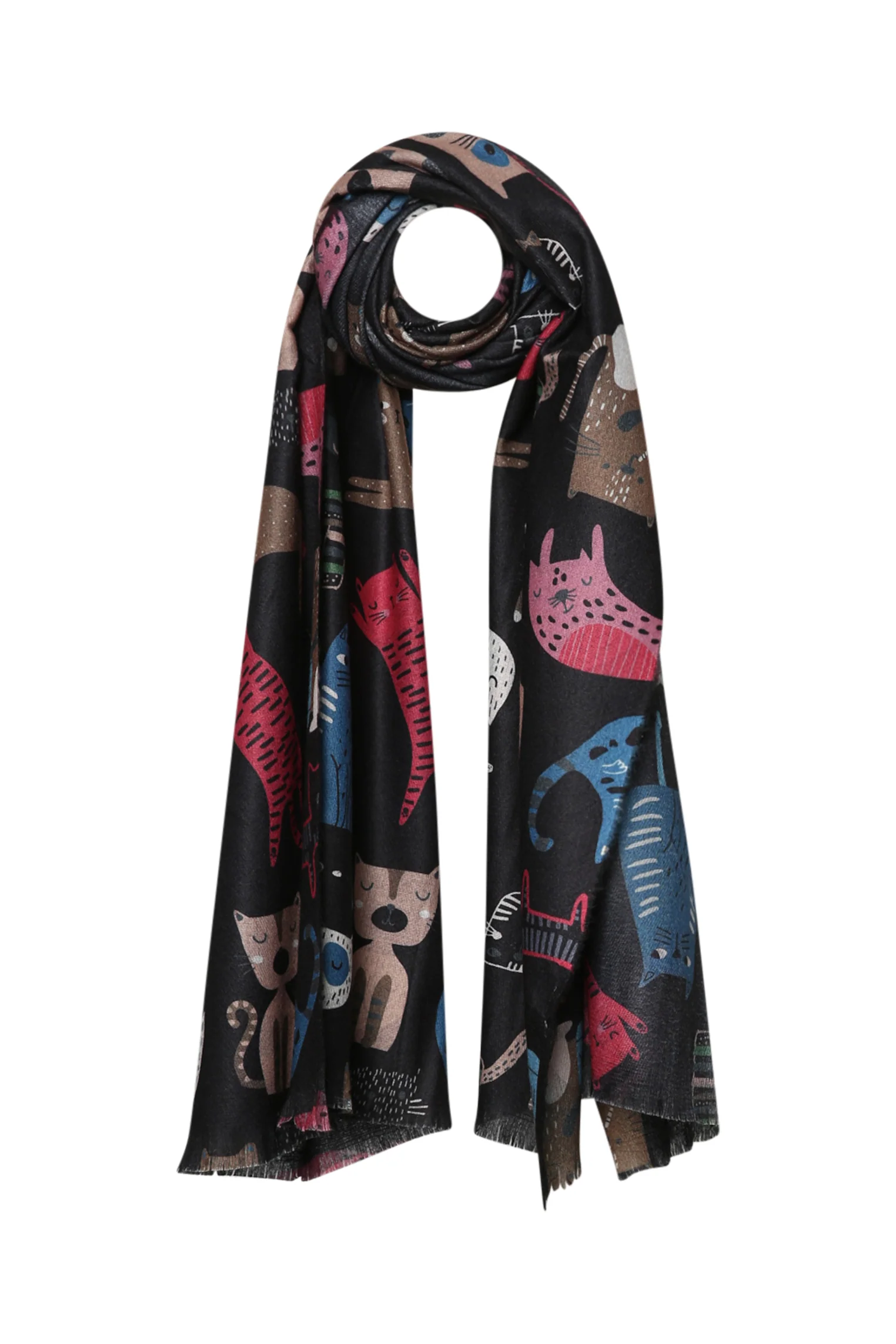 Foulard imprimé chats