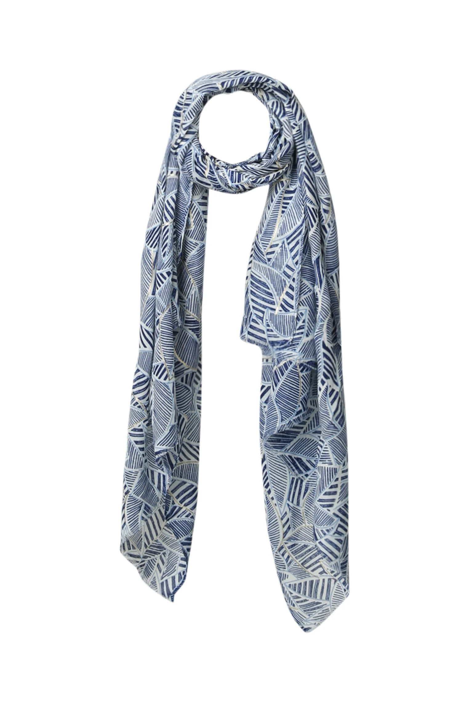 Foulard imprimé feuilles avec foil