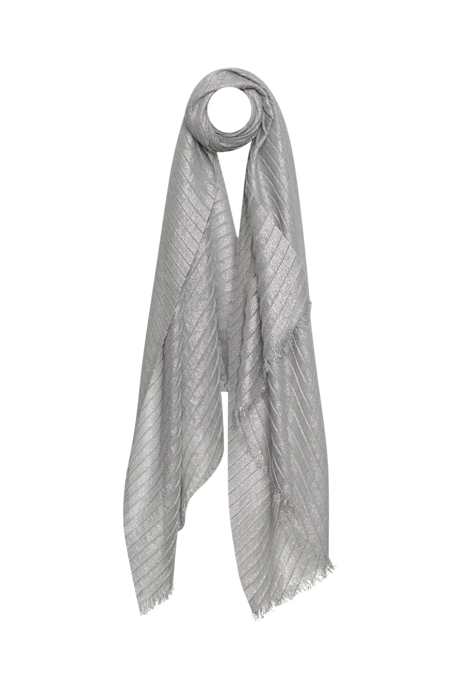 Foulard plissé uni brillant - Image 2
