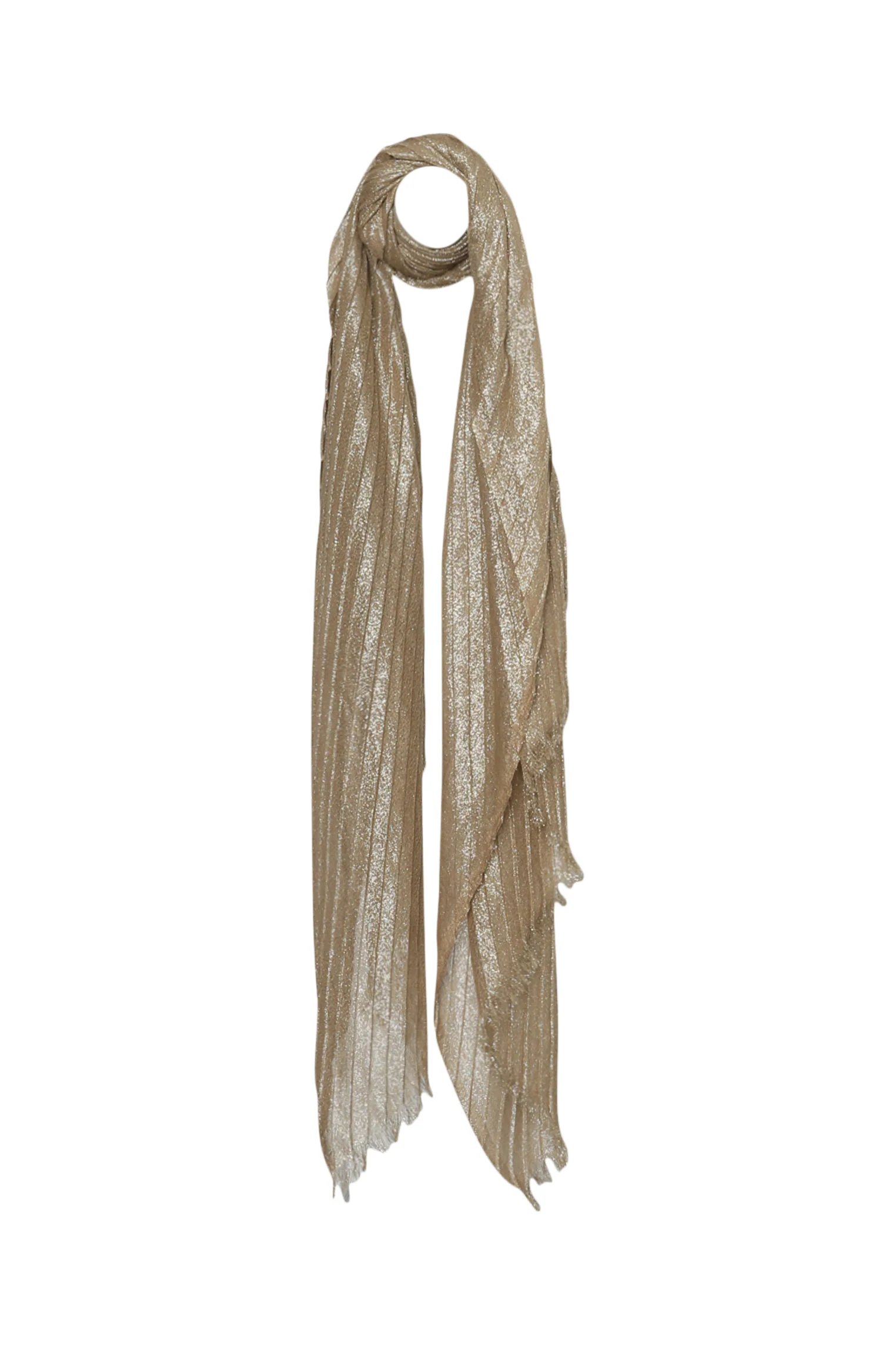 Foulard plissé uni brillant