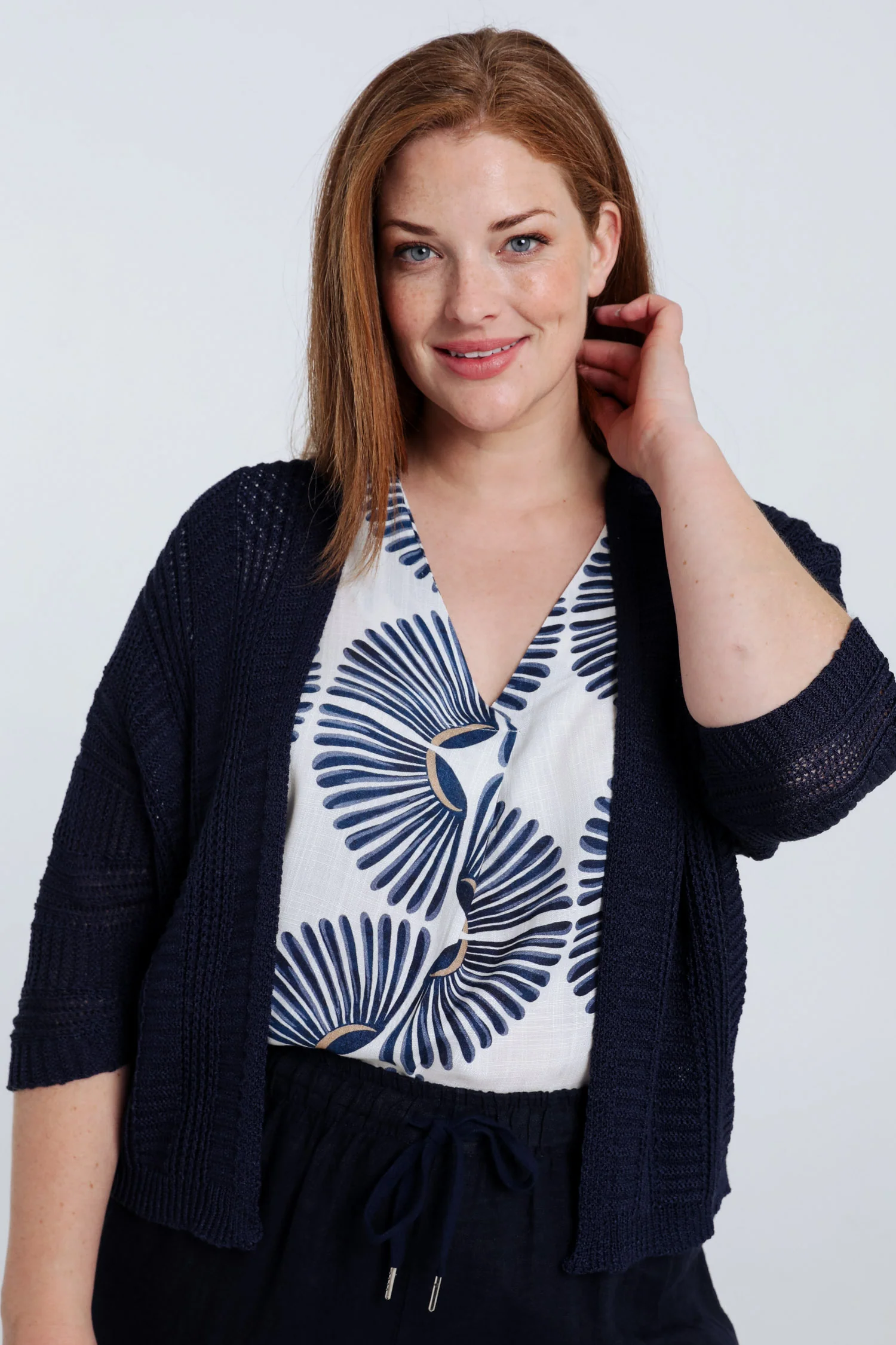 Gilet ajouré uni