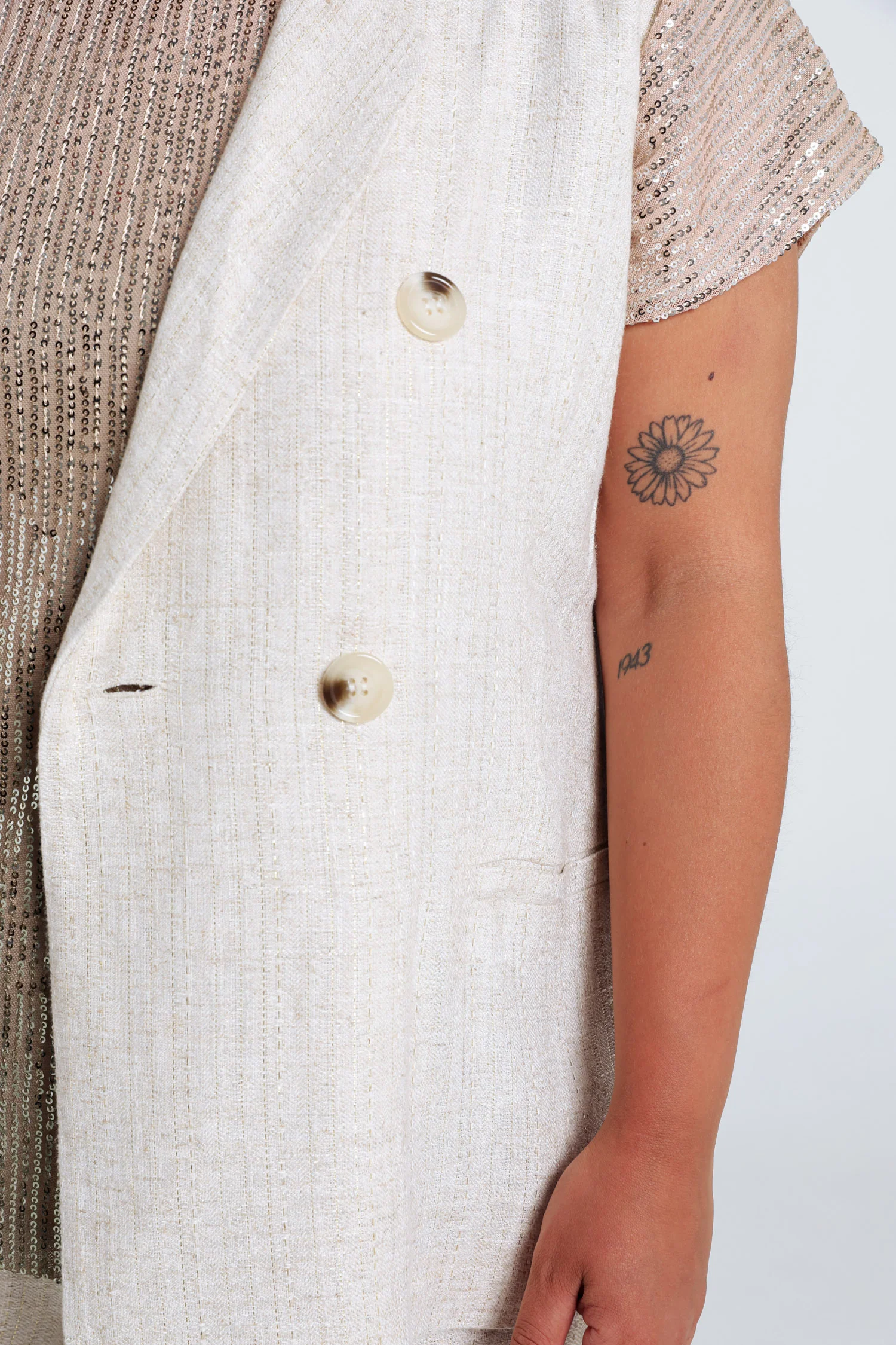 Gilet en viscose et lin avec lurex - Image 4