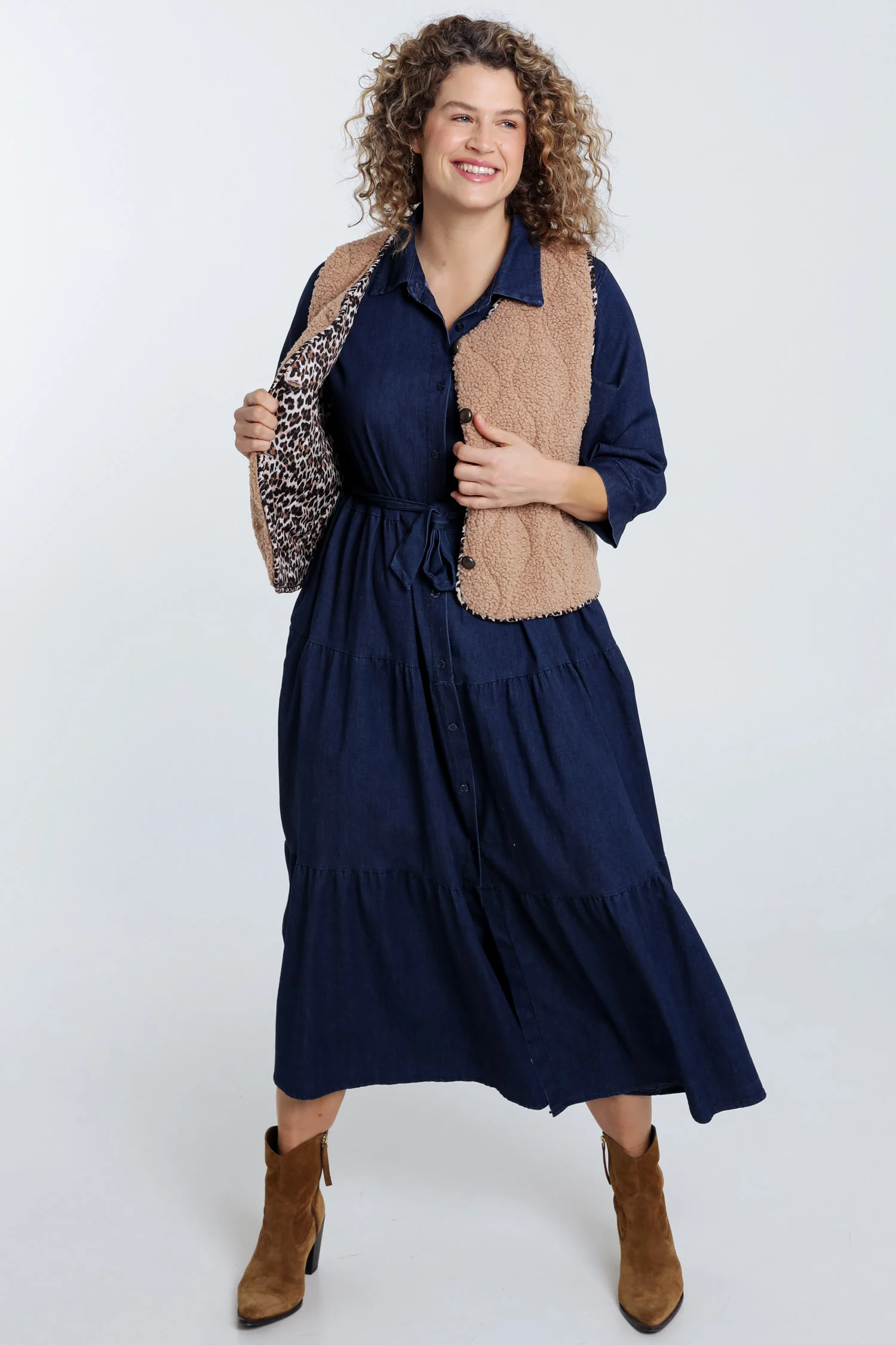 Gilet maille bouclette uni - Image 19