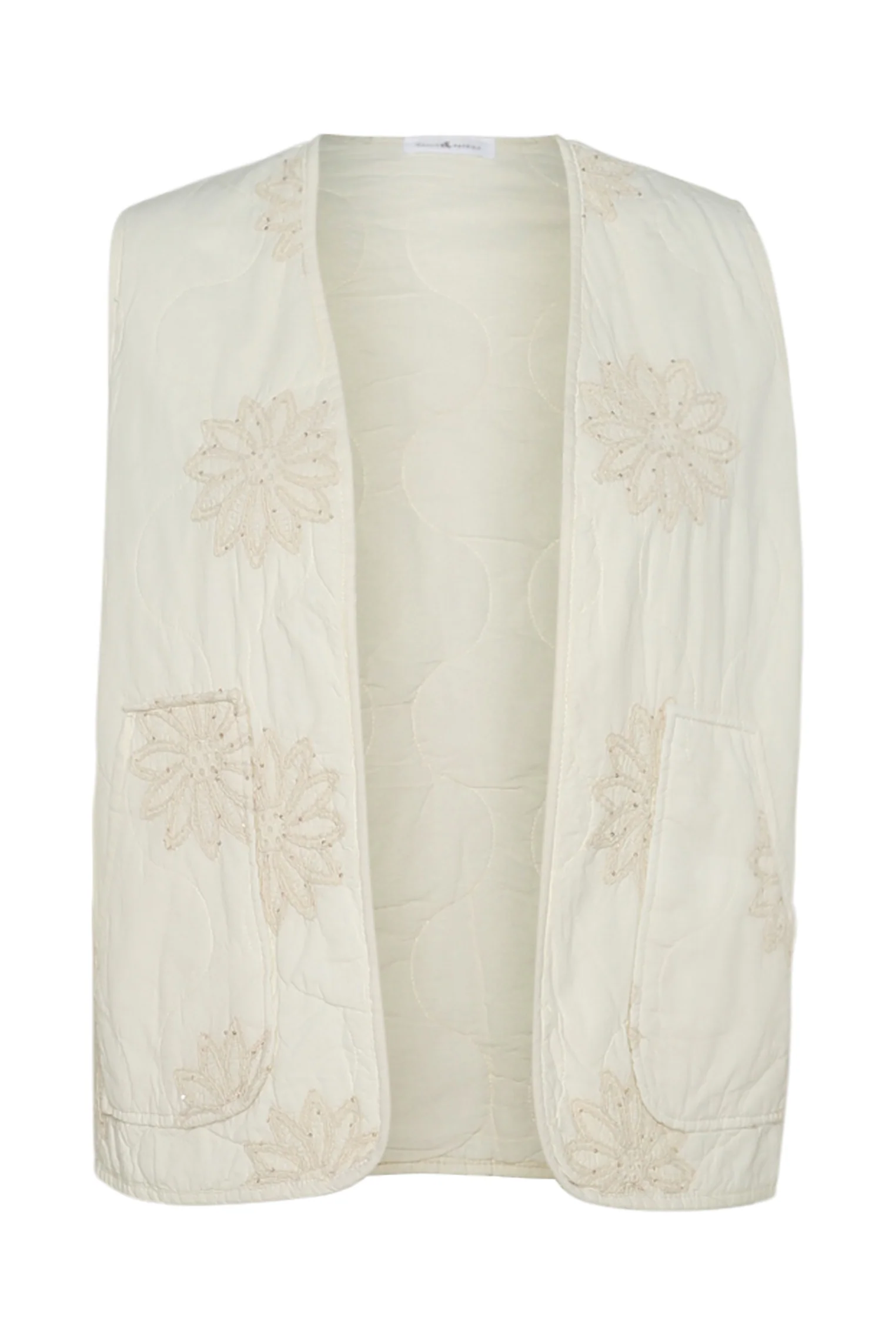 Gilet matelassé avec broderies florales - Image 10
