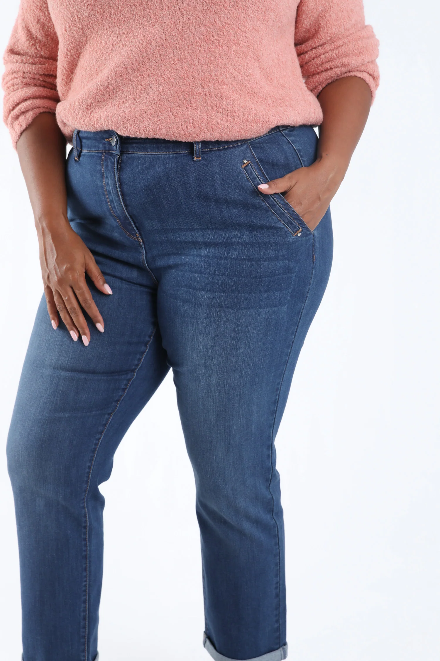 Jeans 7/8 avec revers - Image 3