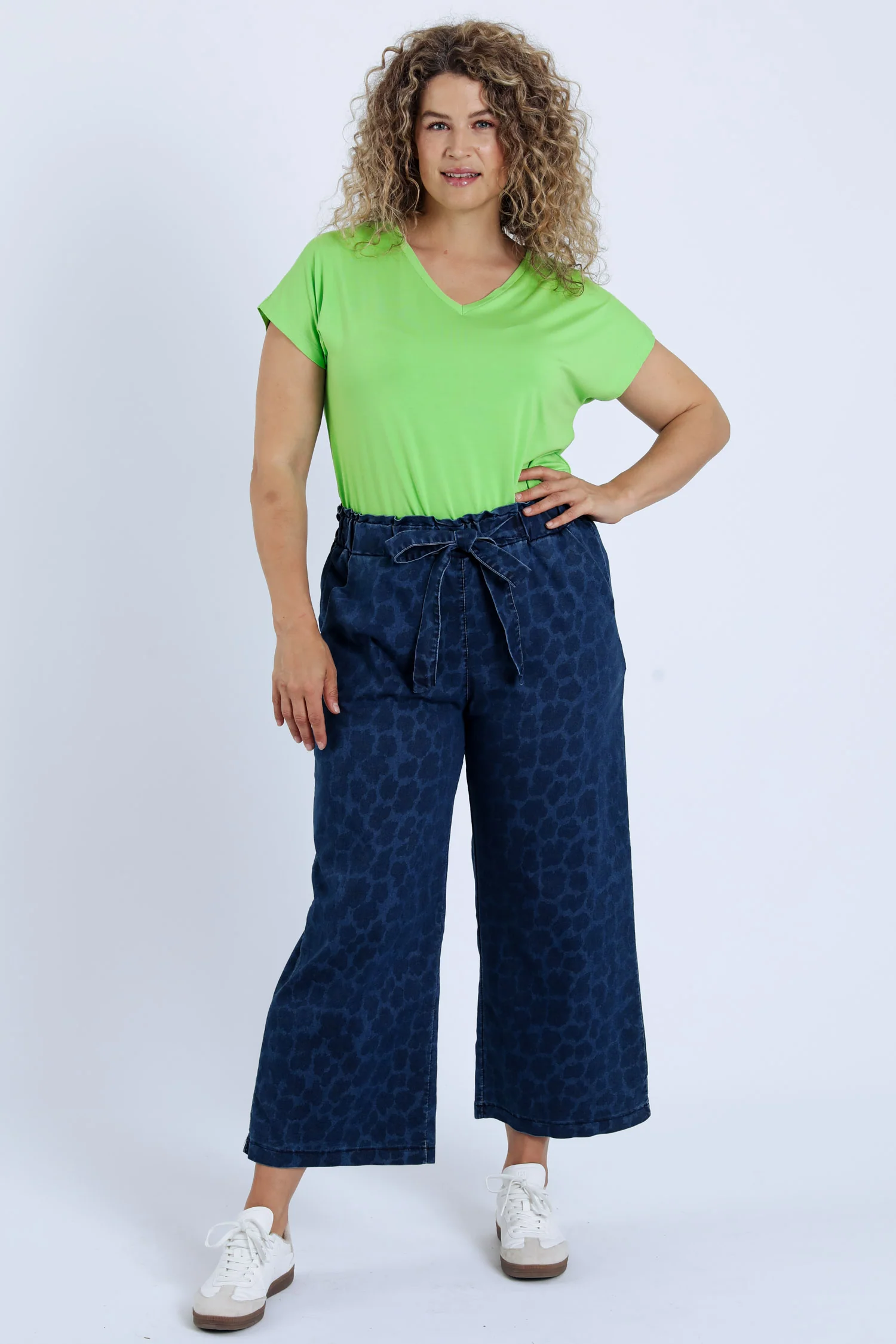 Jeans large 3/4 imprimé peau de bête - Image 8