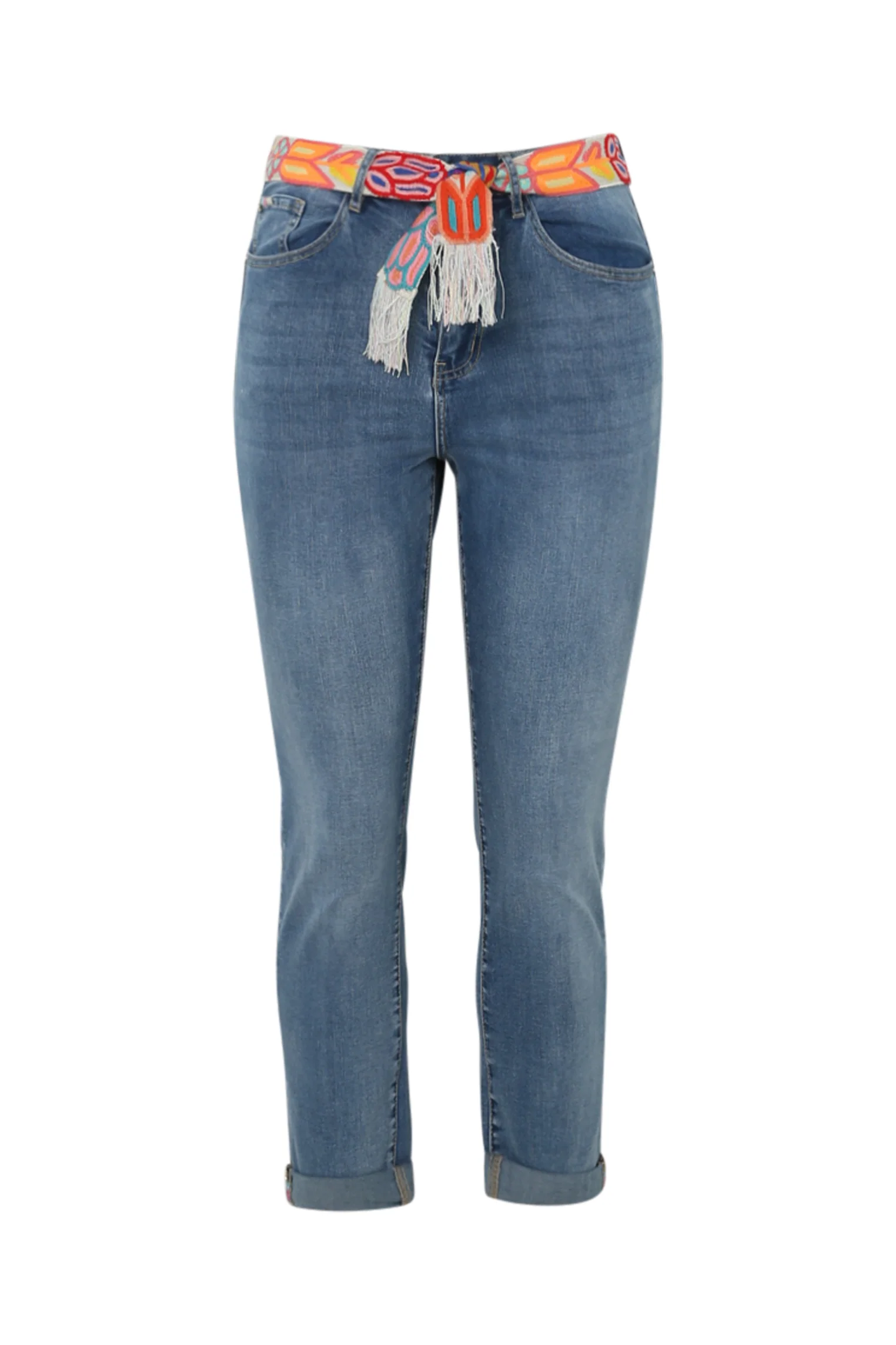 Jeans slim 3/4 avec ceinture - Image 10