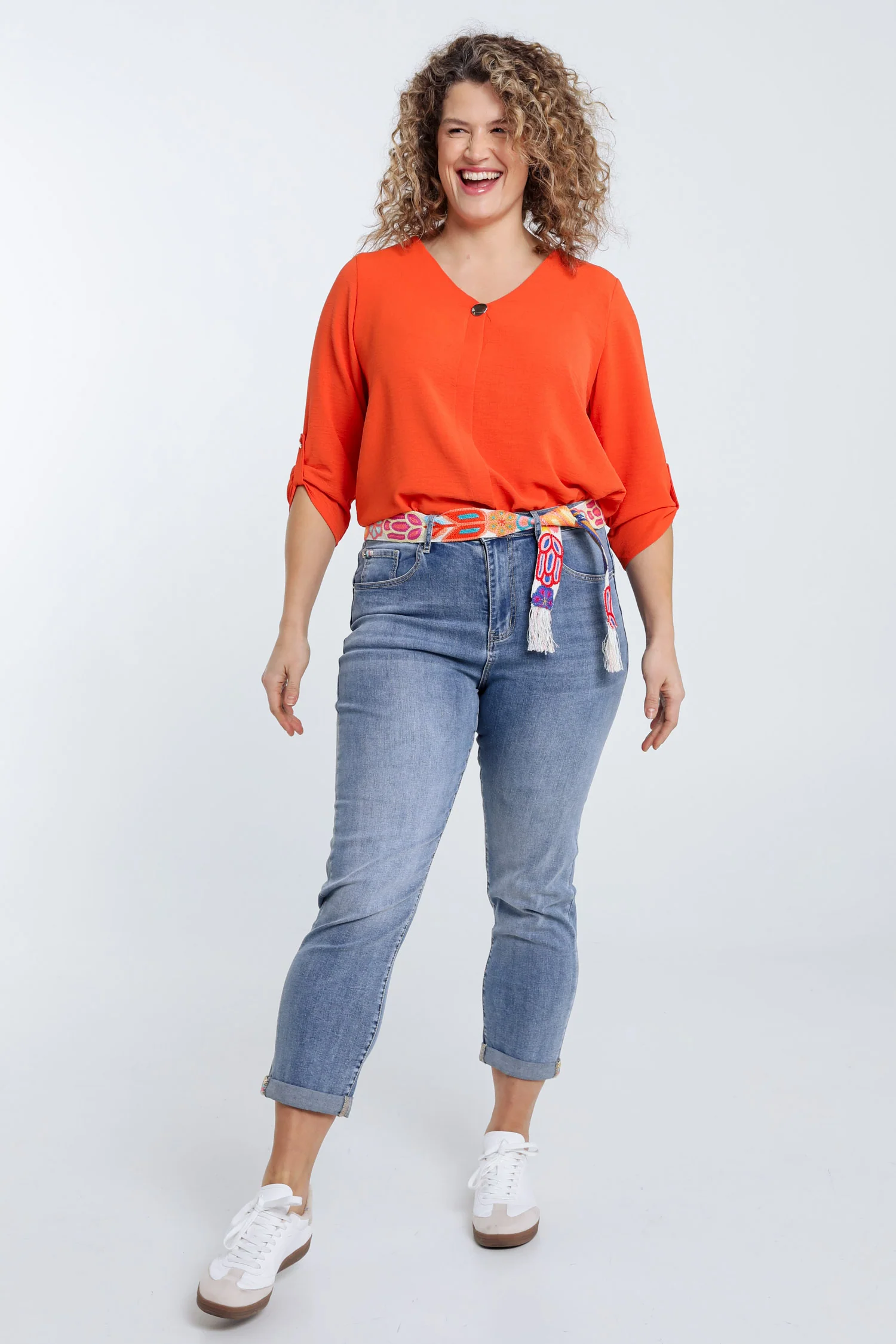 Jeans slim 3/4 avec ceinture - Image 7