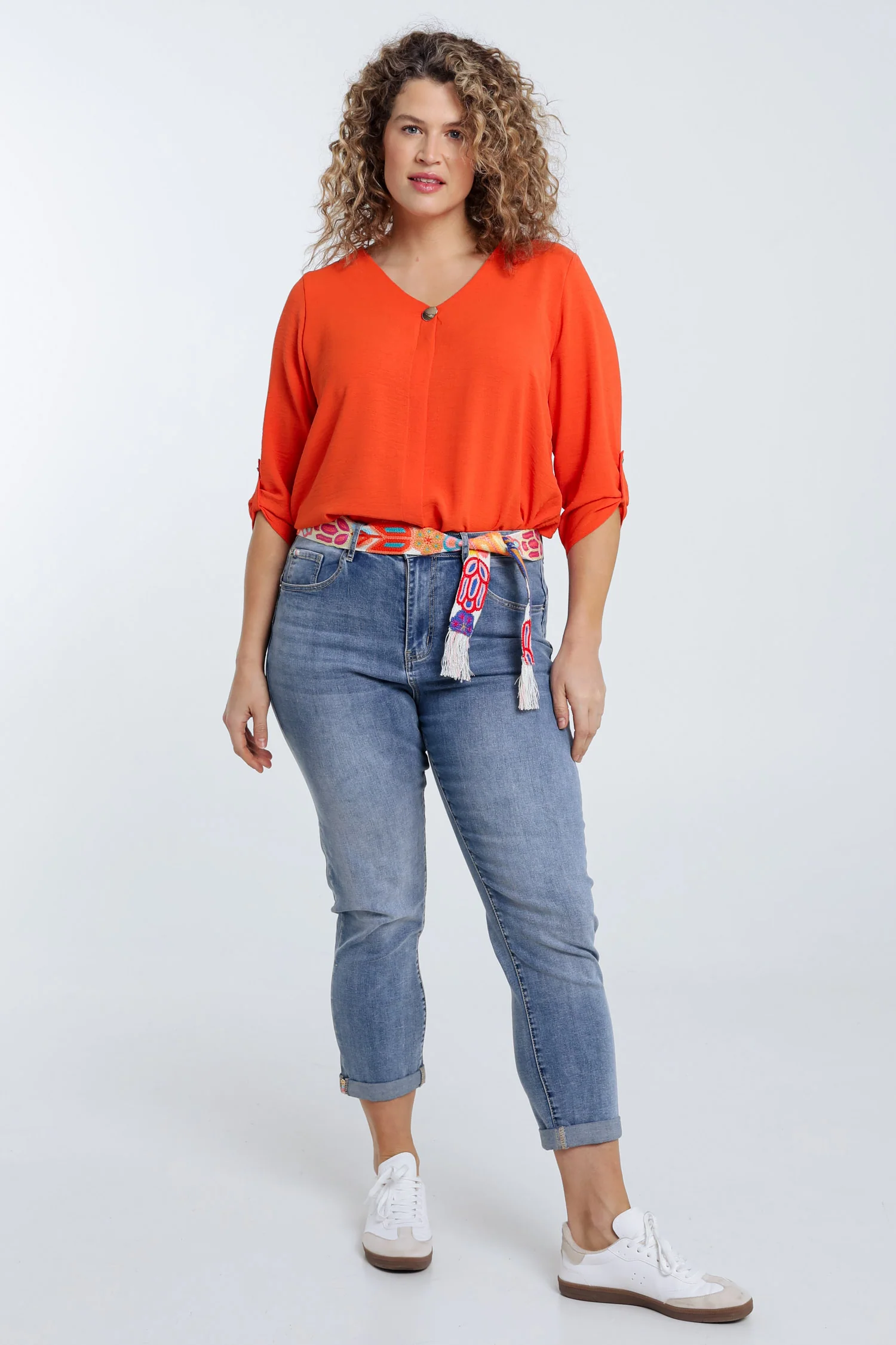 Jeans slim 3/4 avec ceinture - Image 9