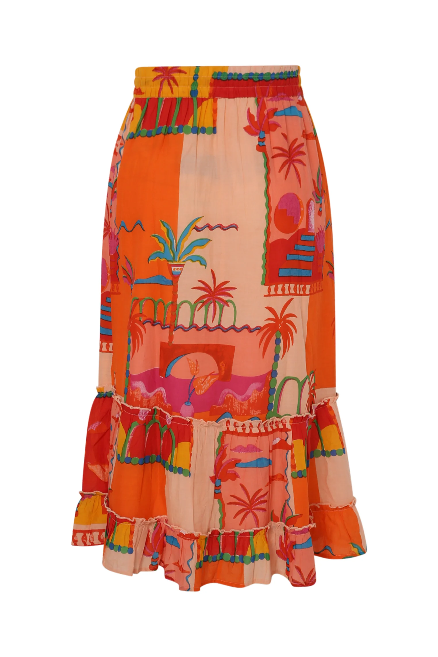 Jupe en coton imprimé patch tropical - Image 11