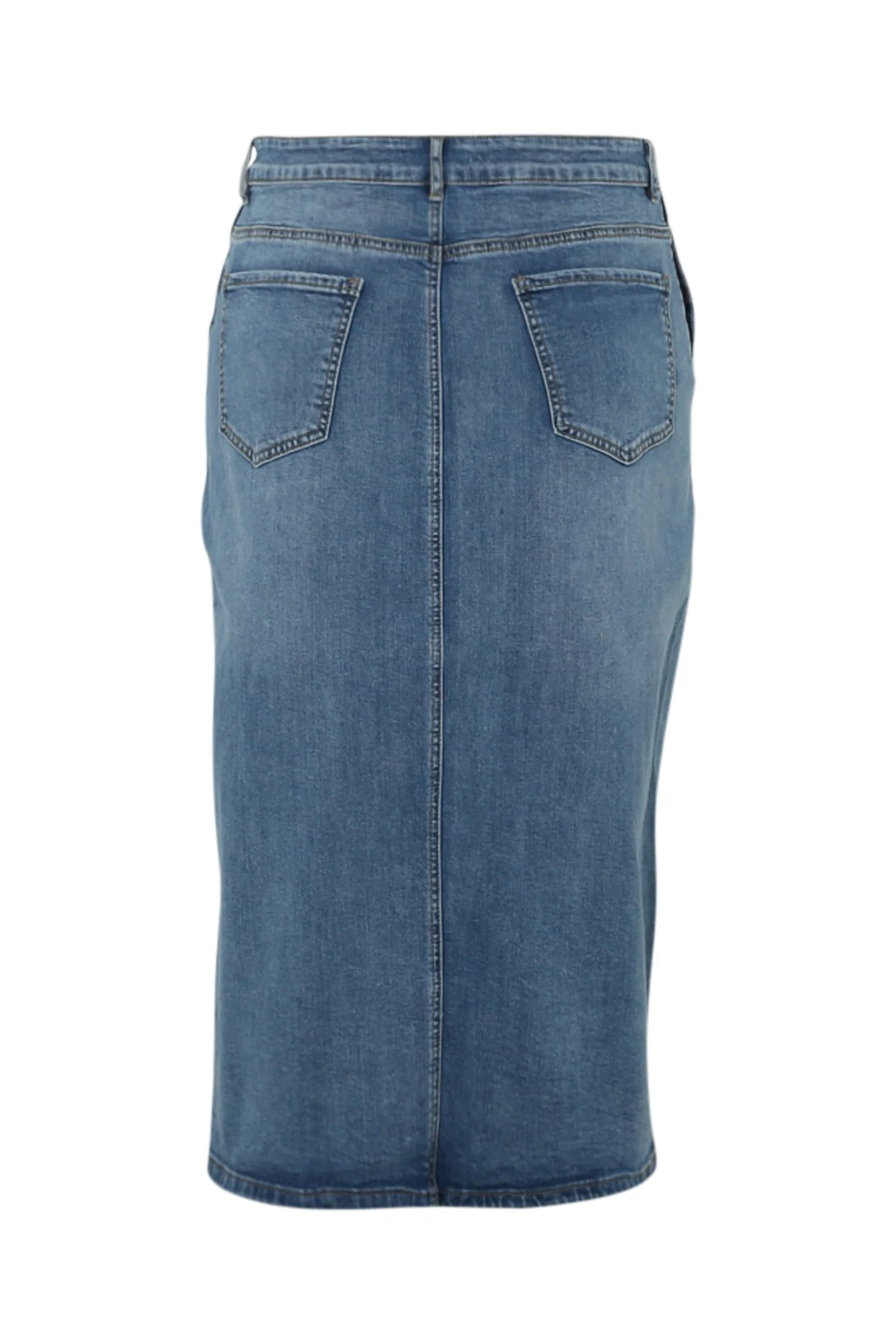 Jupe en jeans avec fente et boutons - Image 11